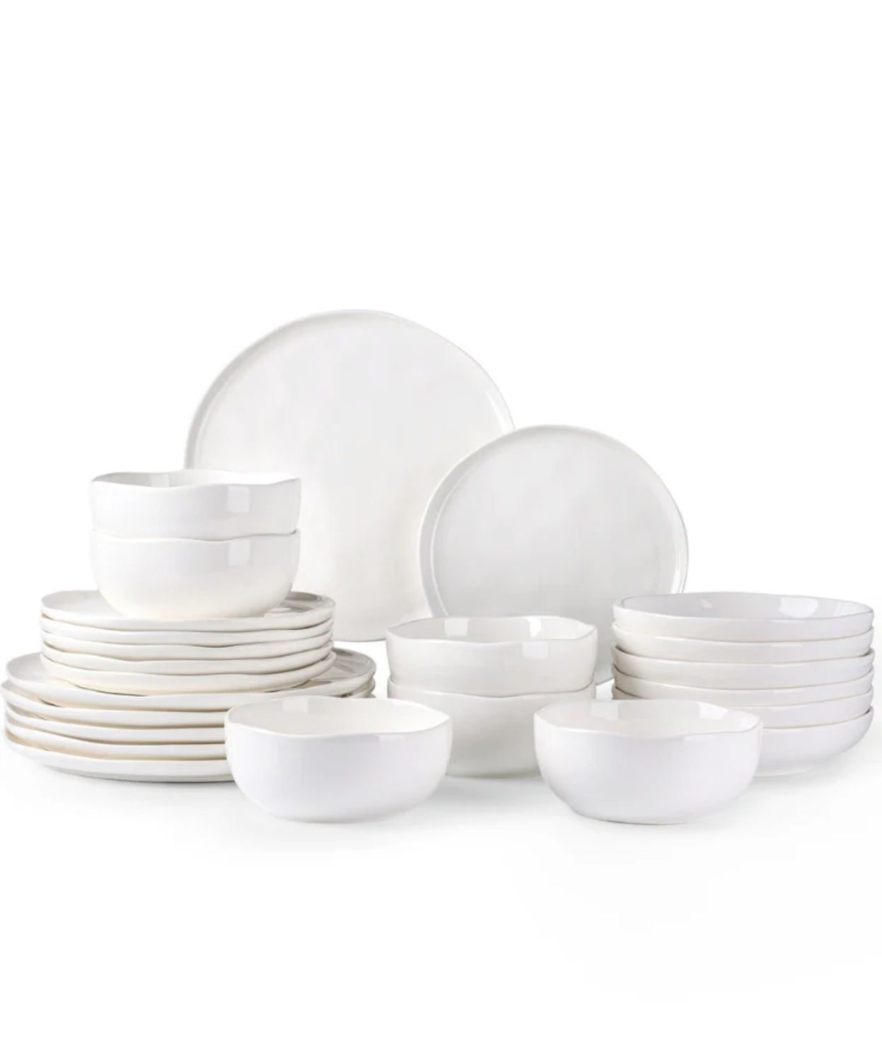 Perlemor 24-piece dinnerware set for 6 people | white