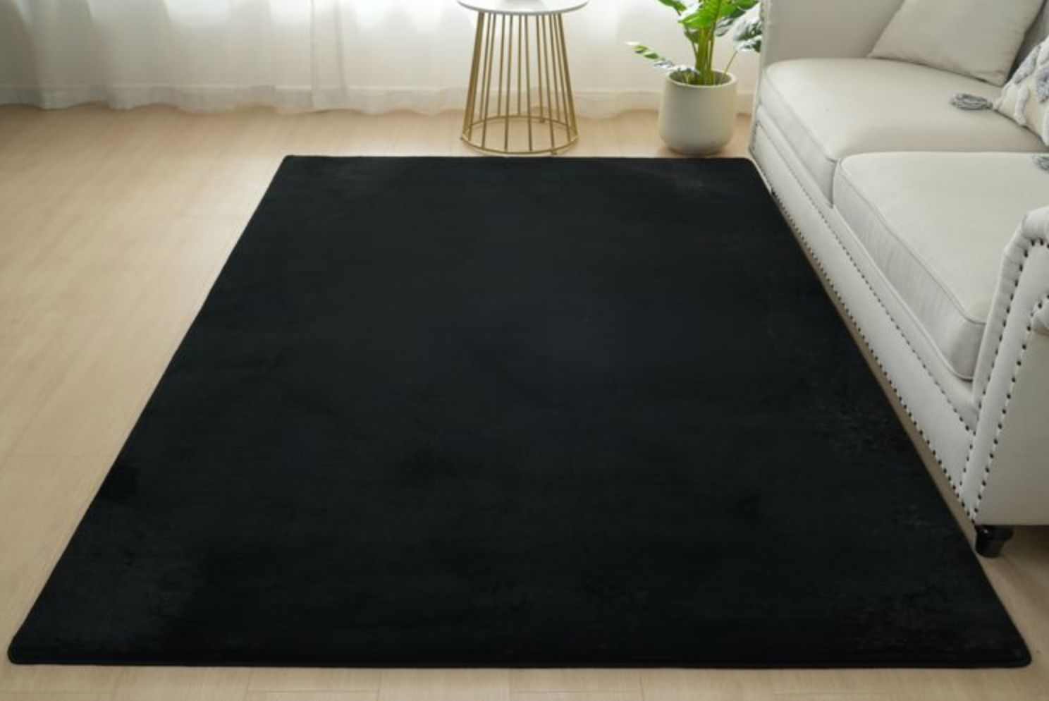 Pelus Basic Zwart Tapijt