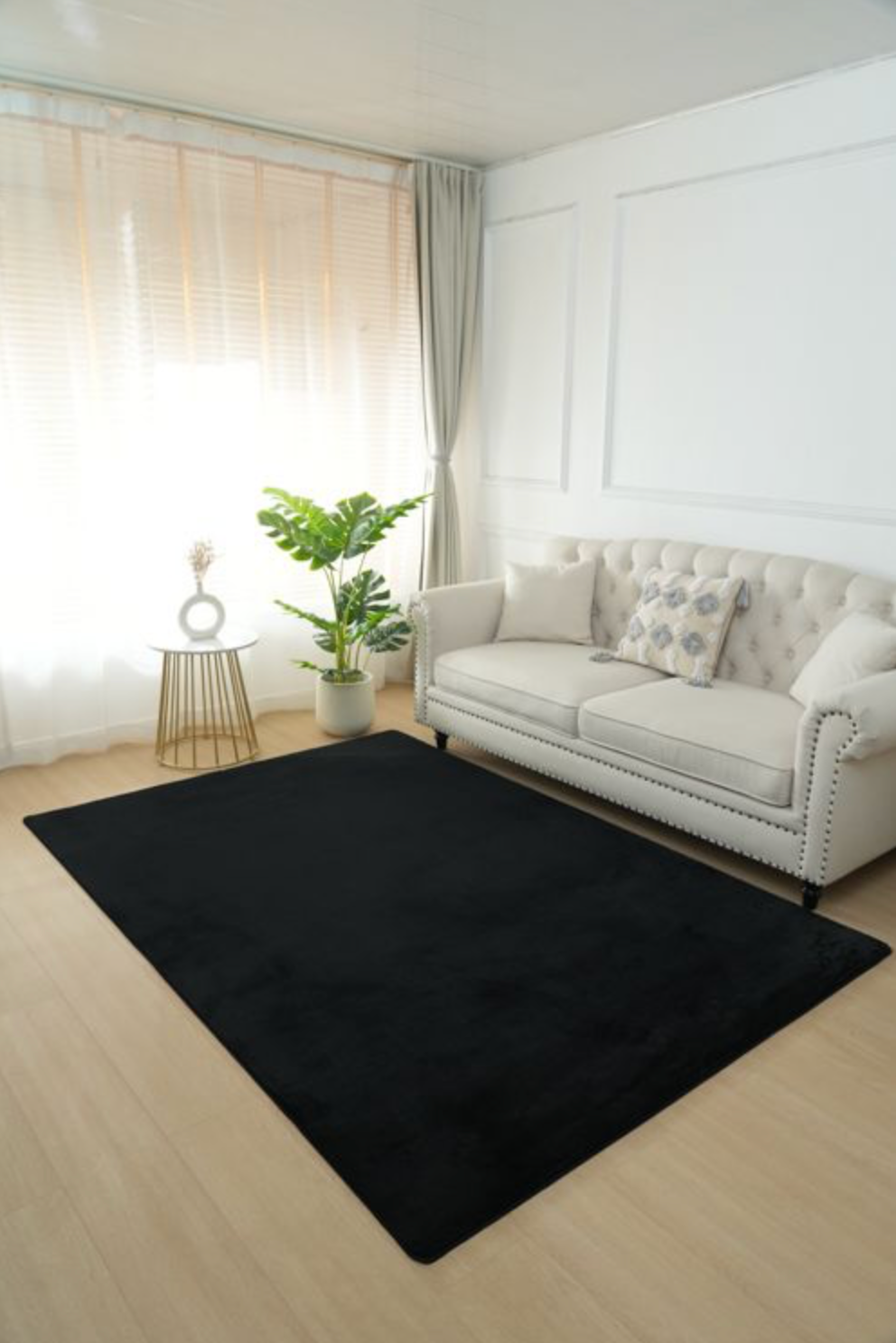 Pelus Basic Zwart Tapijt