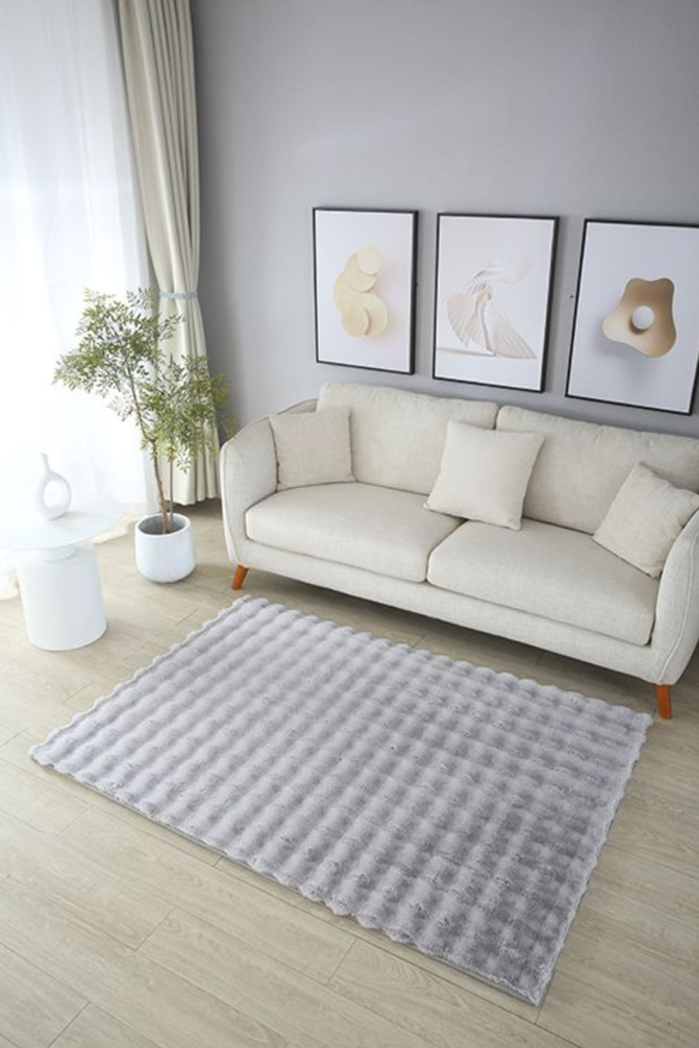 Pelus Waves Carpet Light Grey