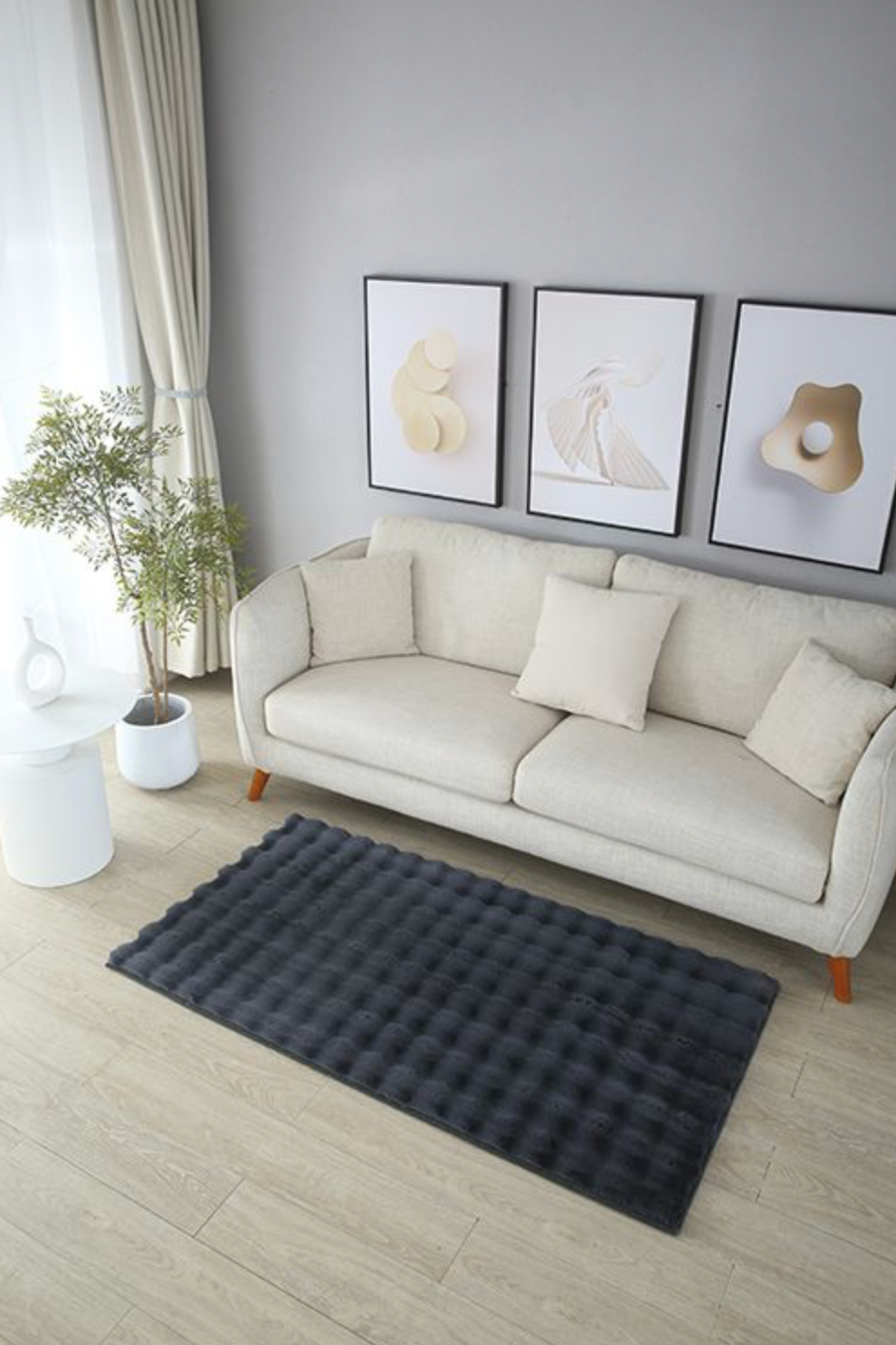 Pelus Waves Carpet Dark Grey