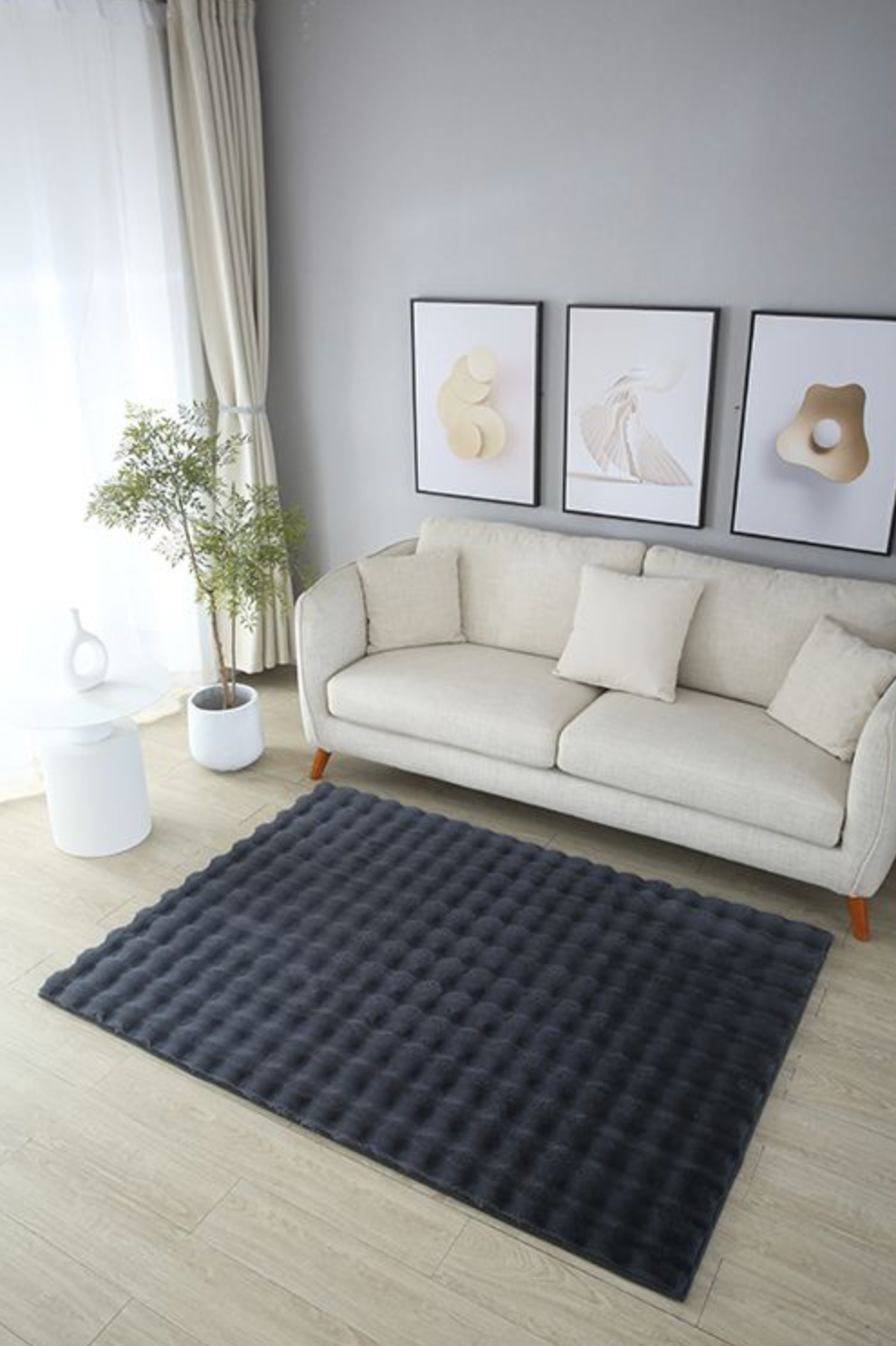 Pelus Waves Carpet Dark Grey