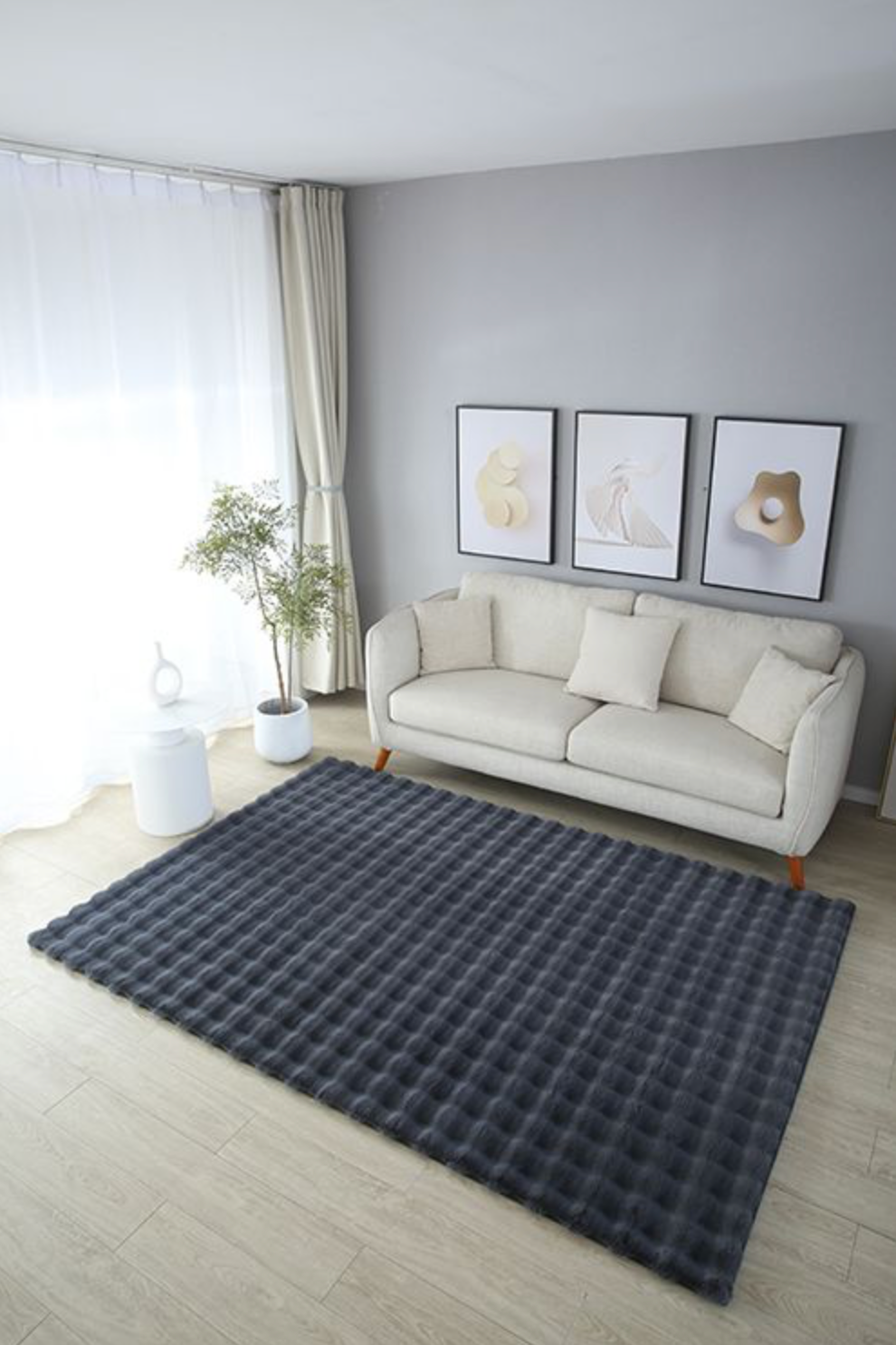 Pelus Waves Carpet Dark Grey