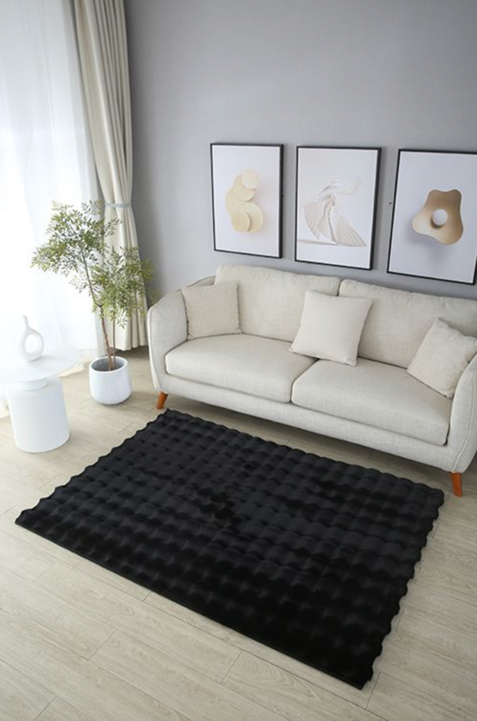 Pelus Waves Tapijt Black