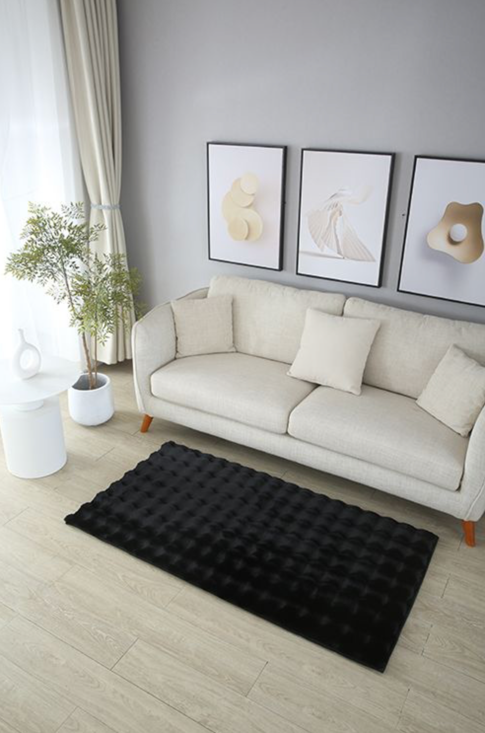 Pelus Waves Tapijt Black