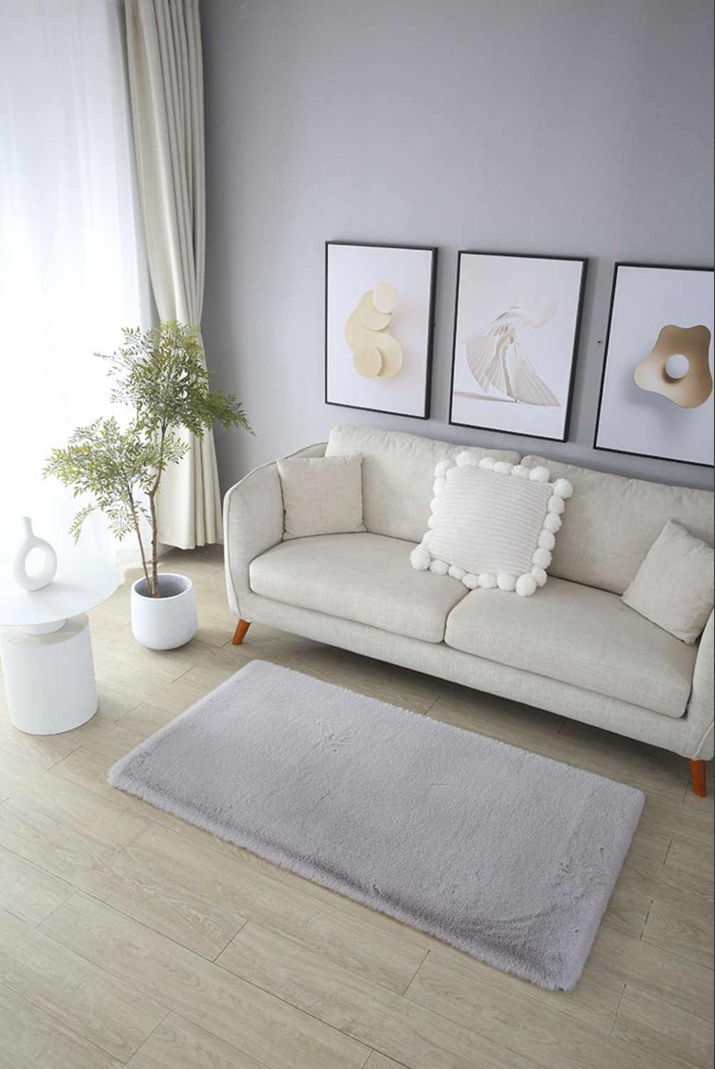 Pelus Soft Carpet Light Grey