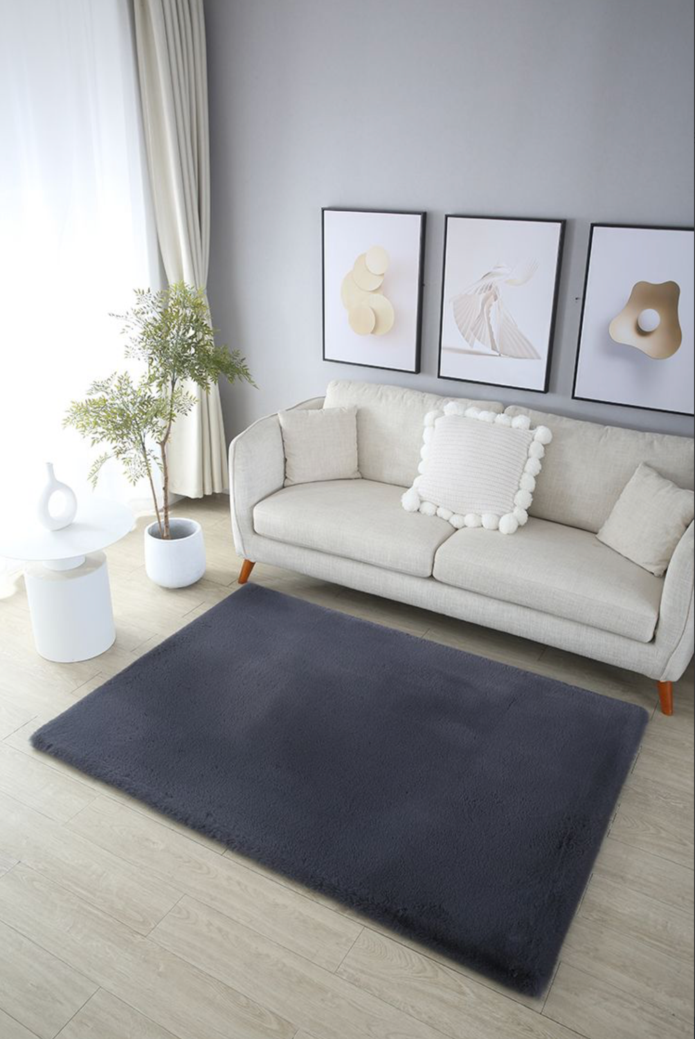 Pelus Soft Carpet Dark Grey