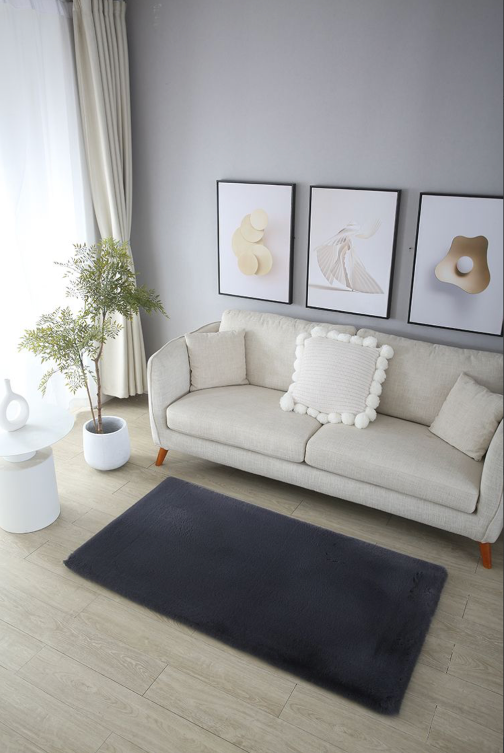 Pelus Soft Carpet Dark Grey