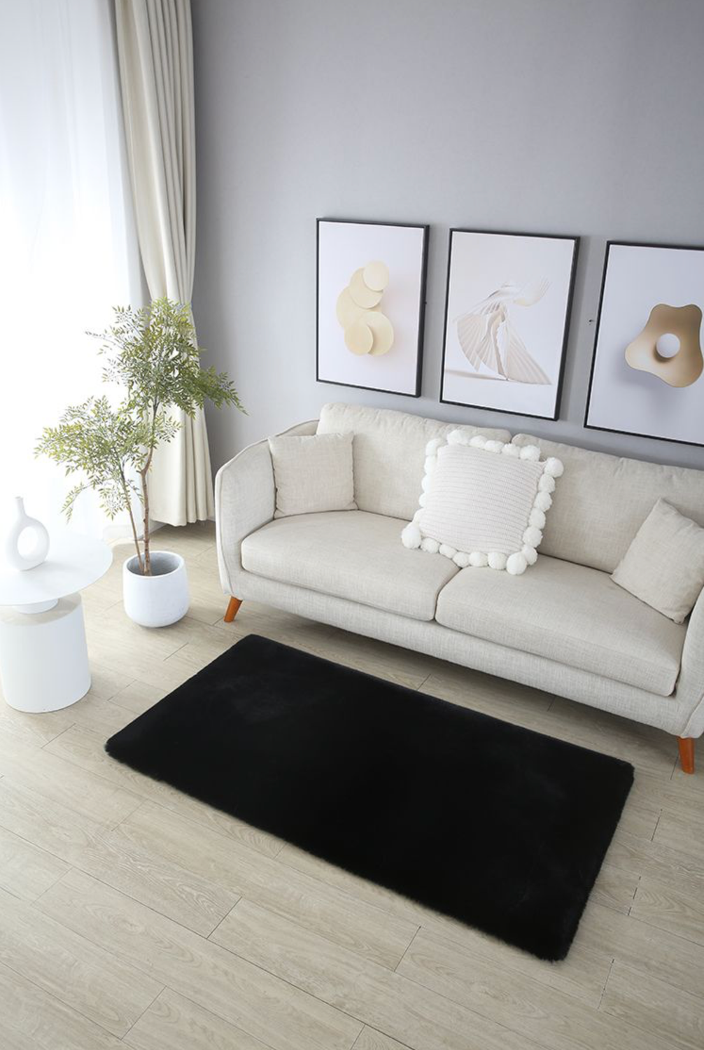 Pelus Soft Carpet Black