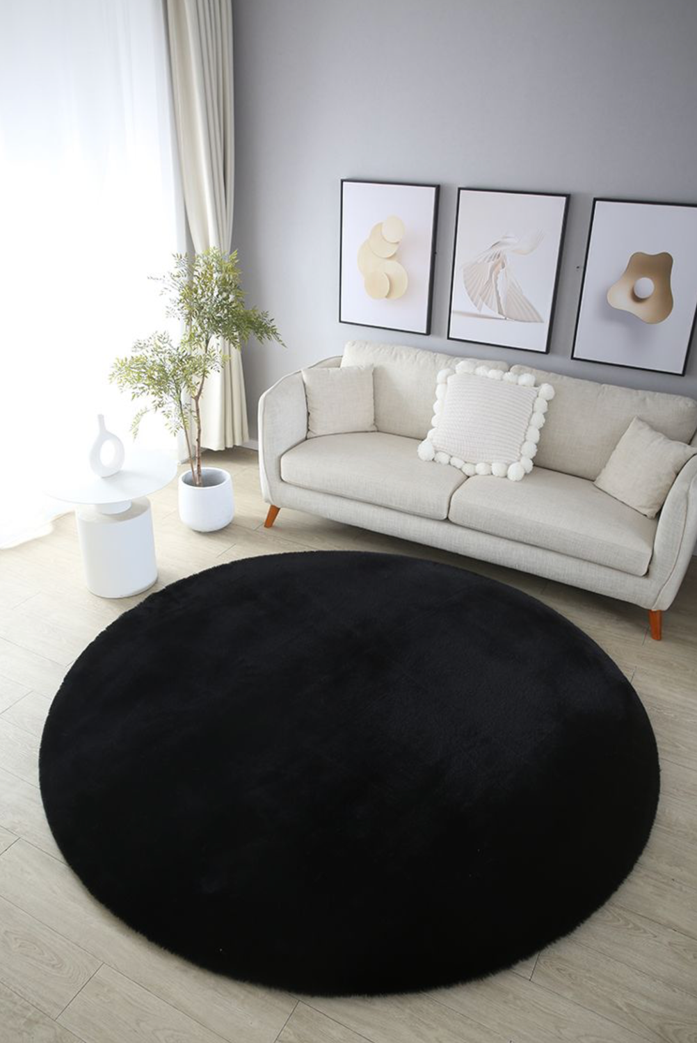 Pelus Soft Carpet Black