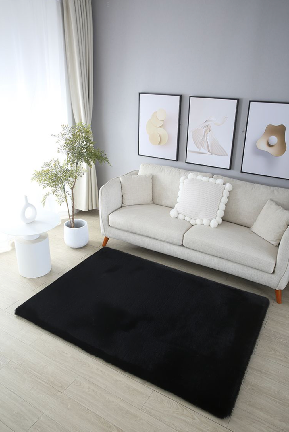 Pelus Soft Carpet Black