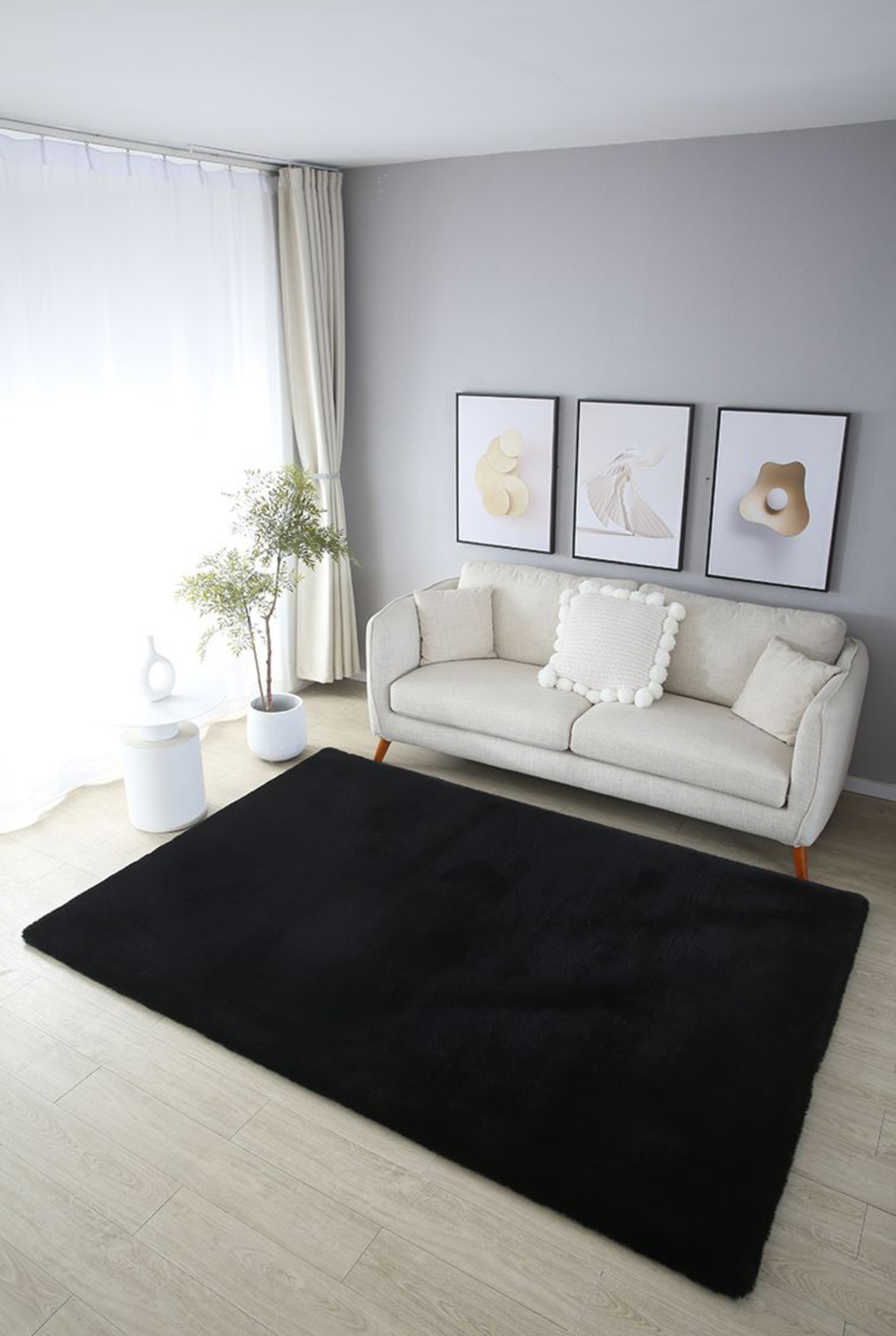 Pelus Soft Carpet Black