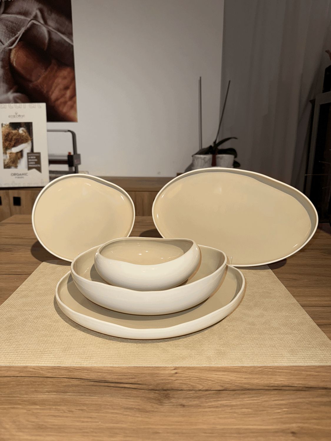Sara Beige dinnerware set | 25-piece for 6 person