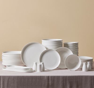Karaca Streamline Favaro 53-Piece 12-Person Dinner Set White