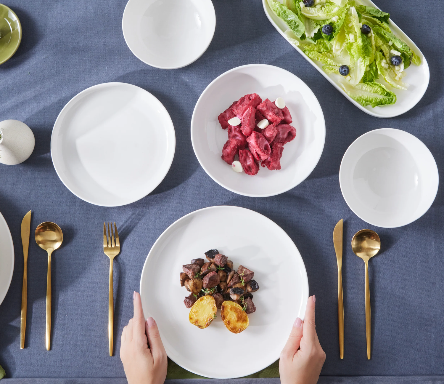 Karaca Streamline Favaro 53-Piece 12-Person Dinner Set White