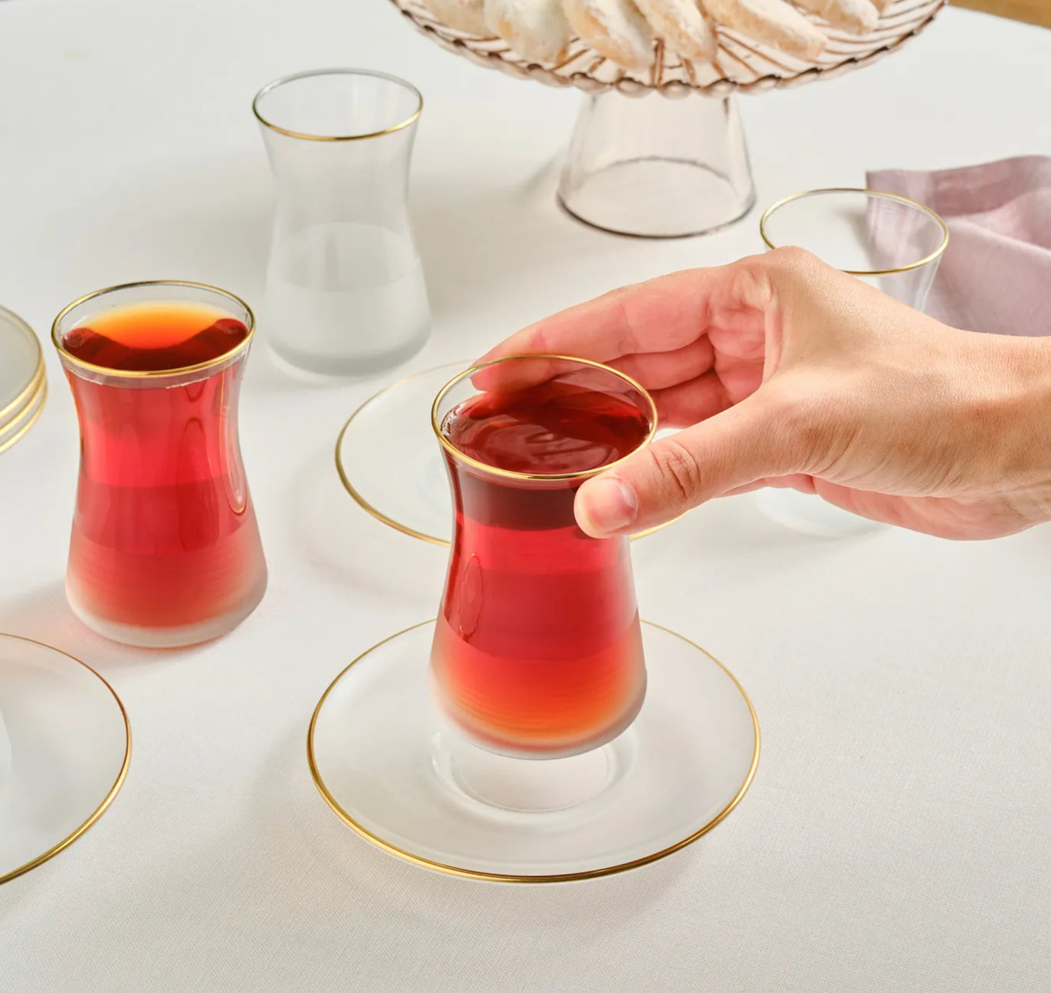 ​Karaca Jasmine White Thee Set voor 6 personen, 12 stuks​