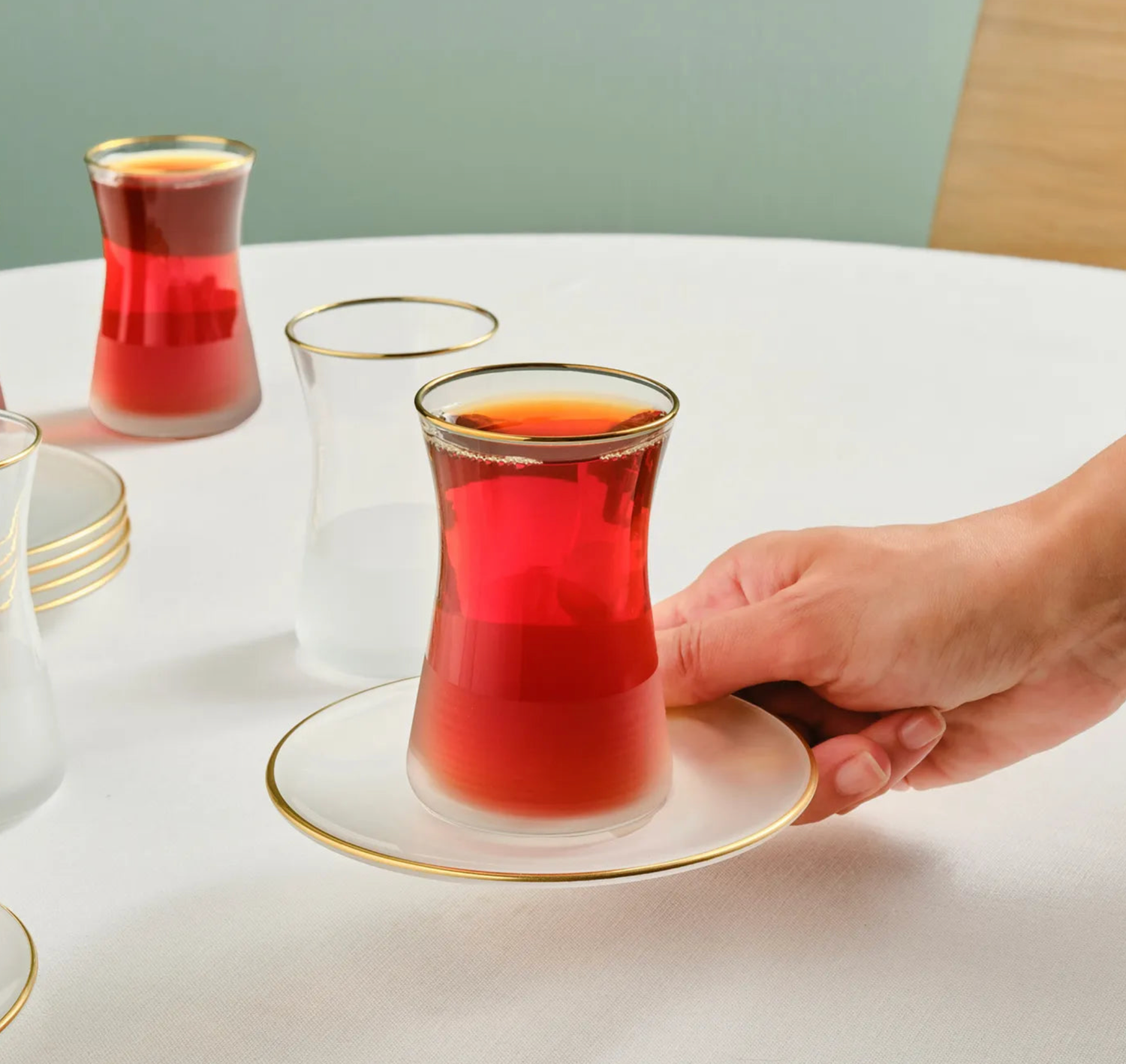 ​Karaca Jasmine White Thee Set voor 6 personen, 12 stuks​