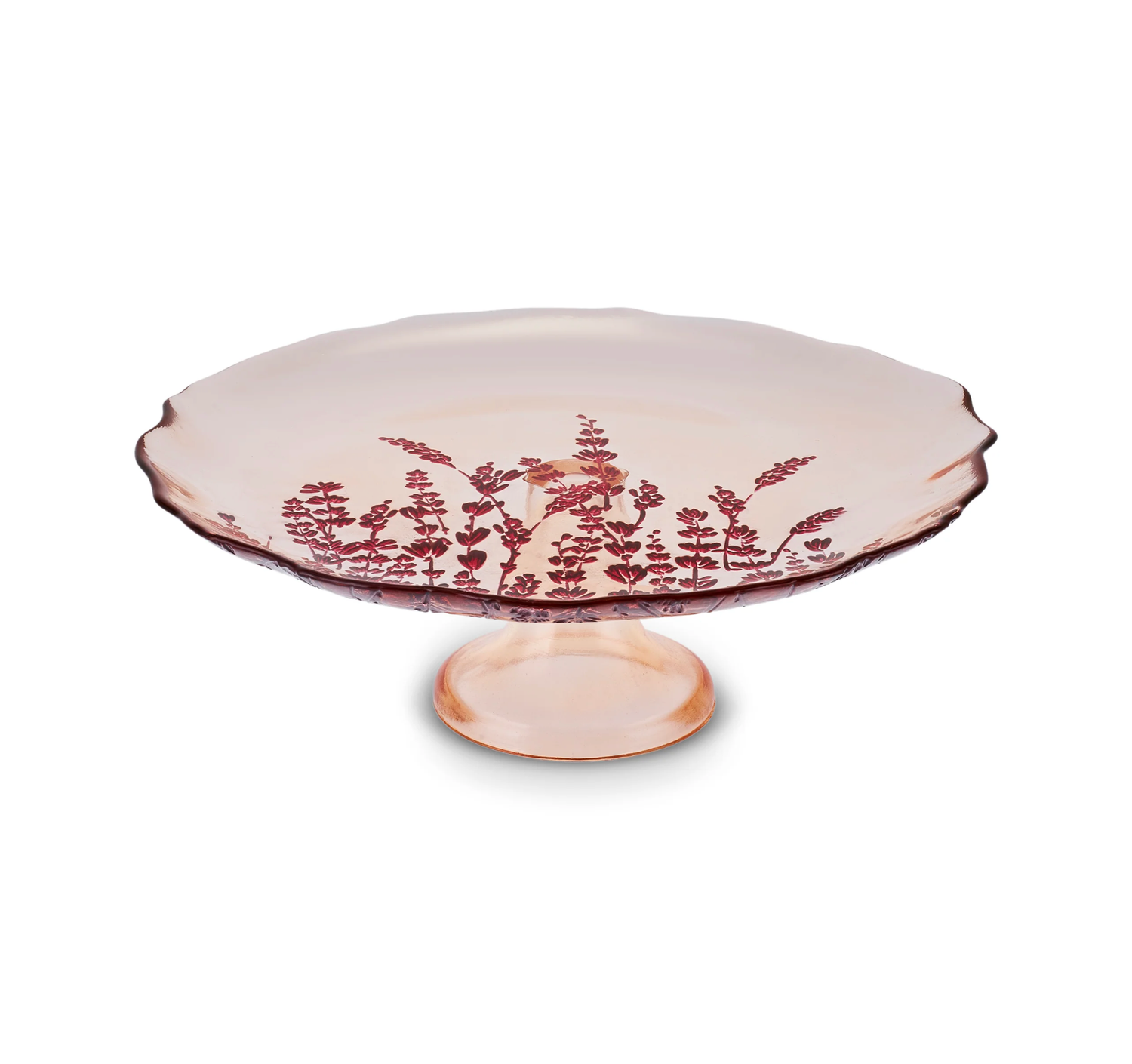 Karaca Red Lavender 7-Piece Cake Set