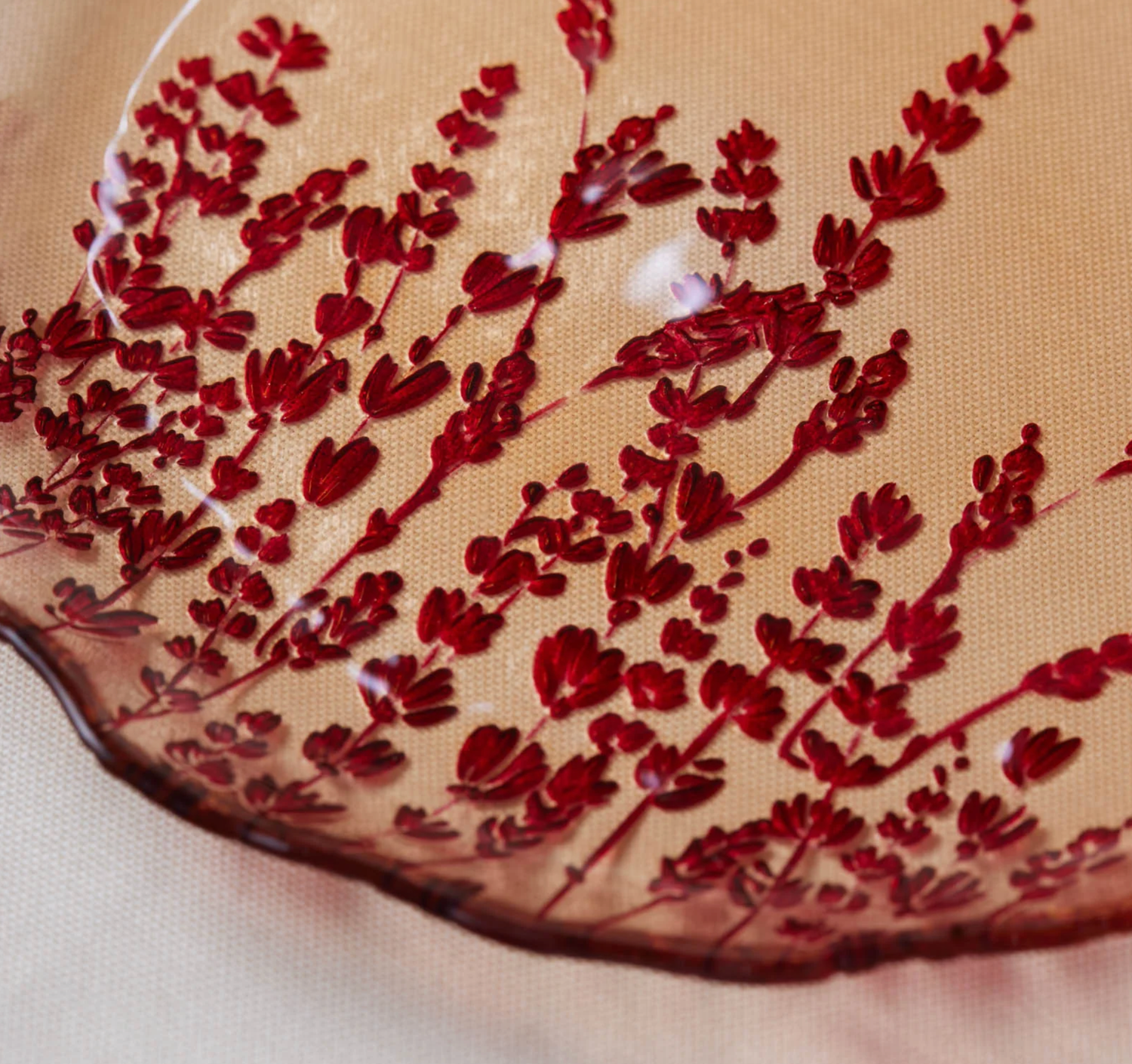 Karaca Red Lavender 7-Piece Cake Set