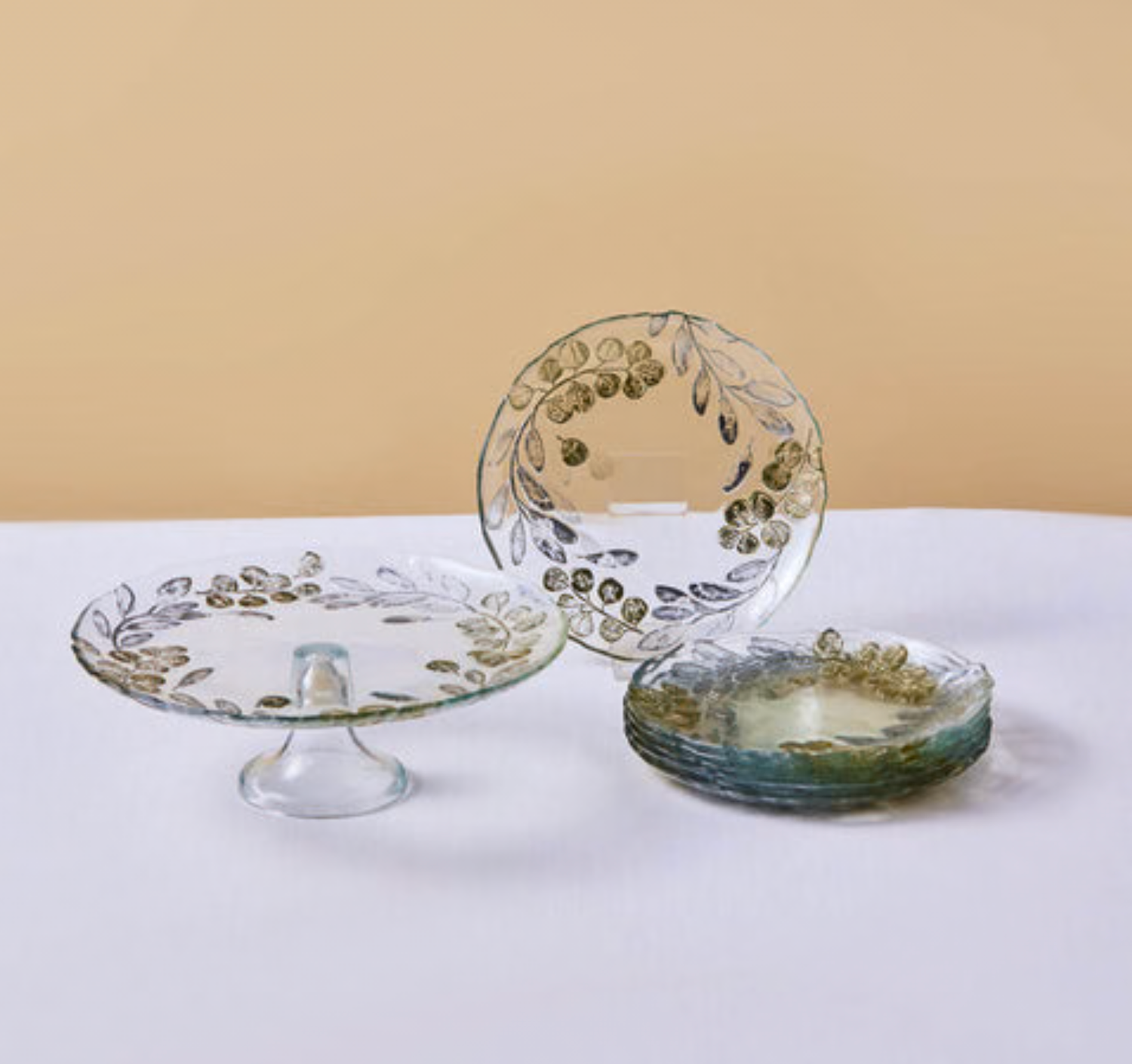 Karaca Eucalyptus 7-piece dessert Set