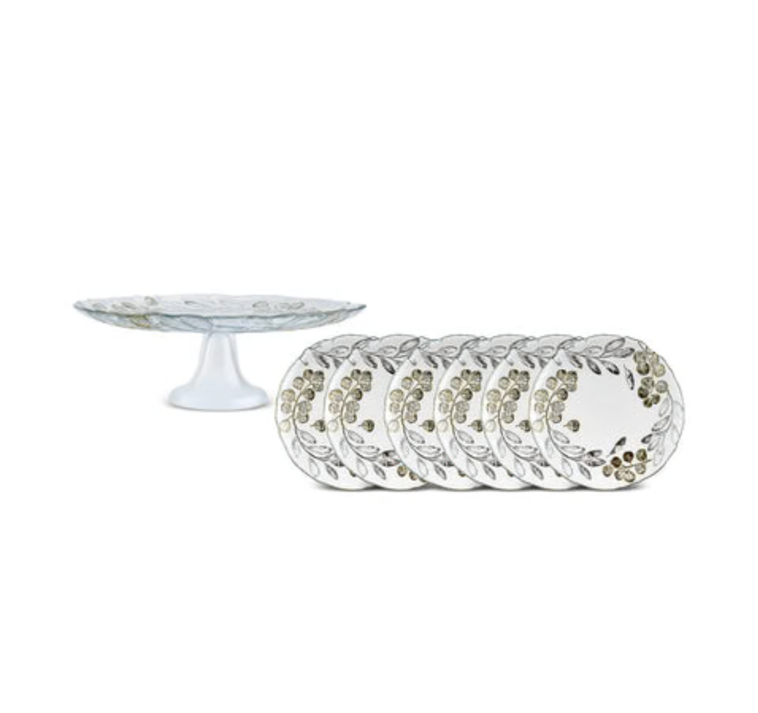Karaca Eucalyptus 7-piece dessert Set