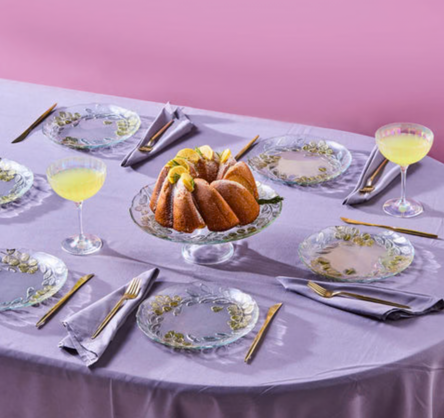 Karaca Eucalyptus 7-piece dessert Set