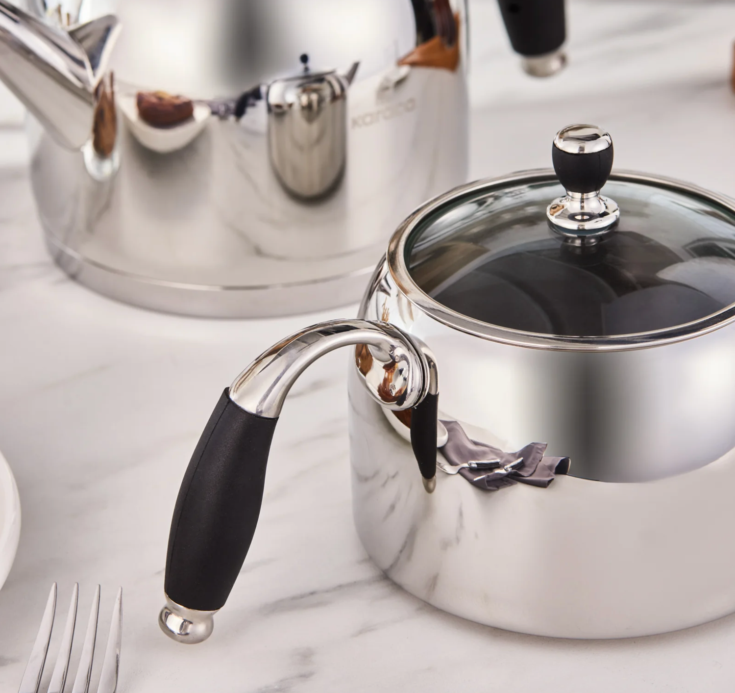 Karaca Stella Stainless Steel Teapot Set