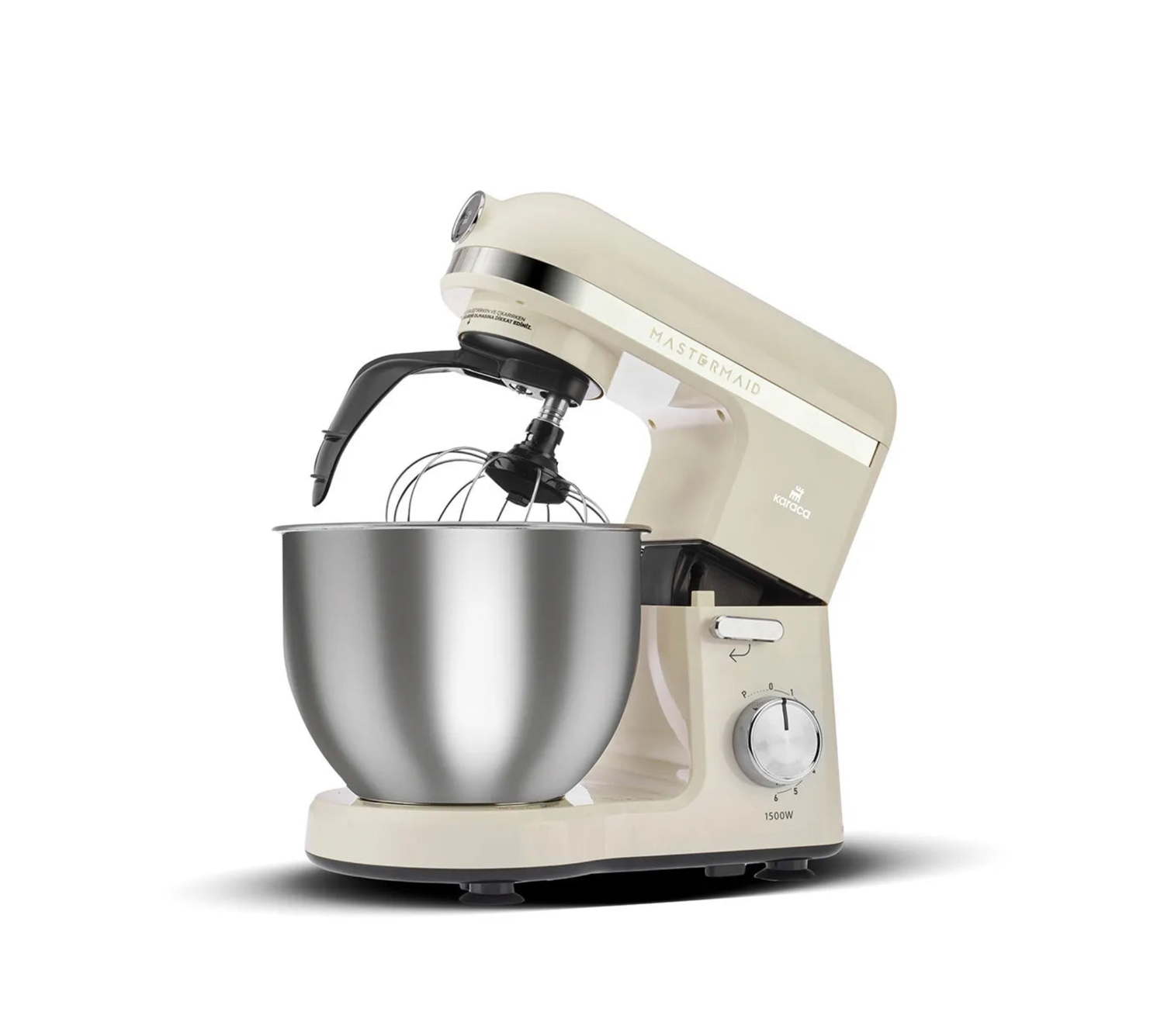 Karaca Mastermaid Chef Pro Twin-Arm Stand Mixer Soft Cream, 5L, 1500W