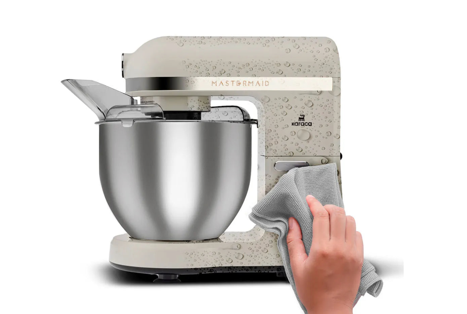 Karaca Mastermaid Chef Pro Twin-Arm Stand Mixer Soft Cream, 5L, 1500W