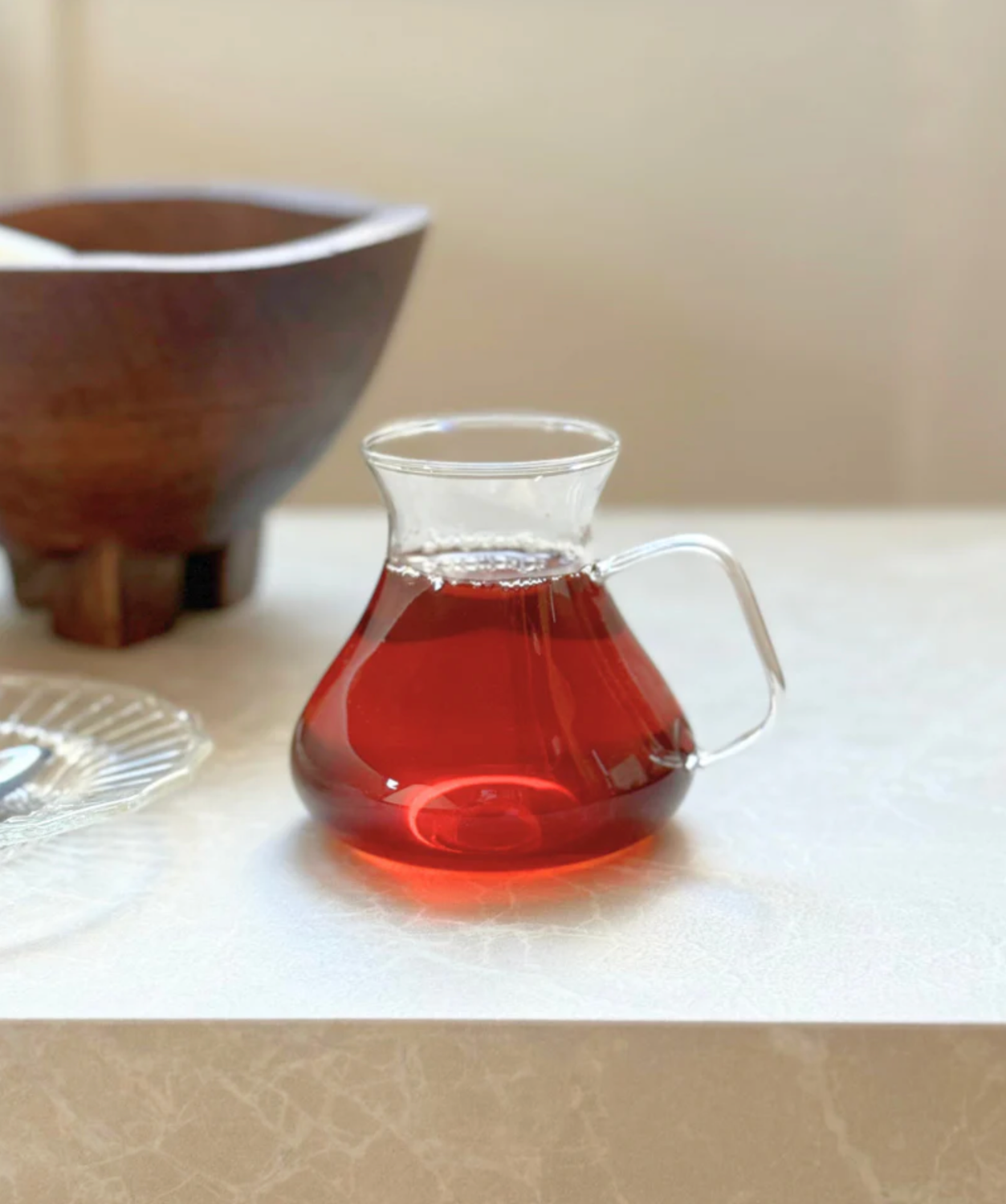 Tombik tea glasses with handle - 6 pieces.