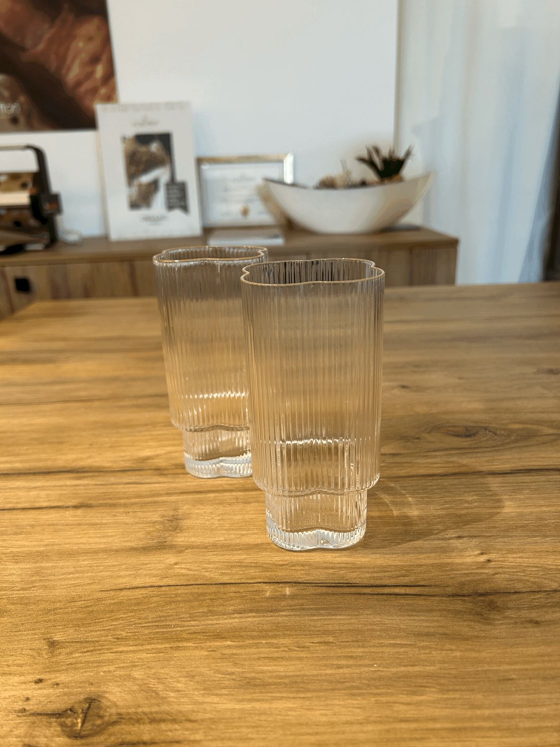 Clover Ripple glasses long | 6 pieces | 350 ml