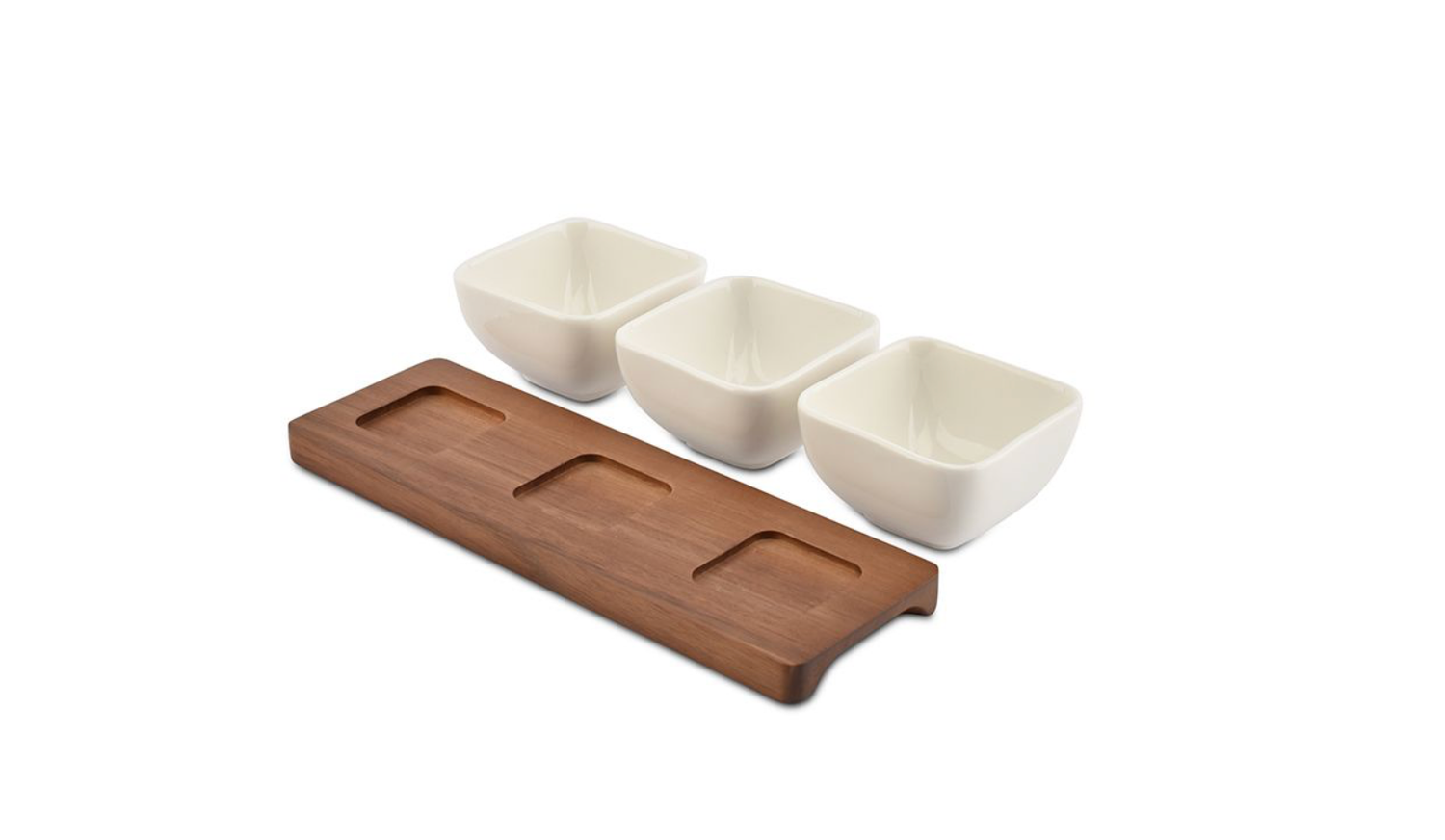Ona Acacia Aperoset 25x8xH6.5cm 4-piece white Cucina
