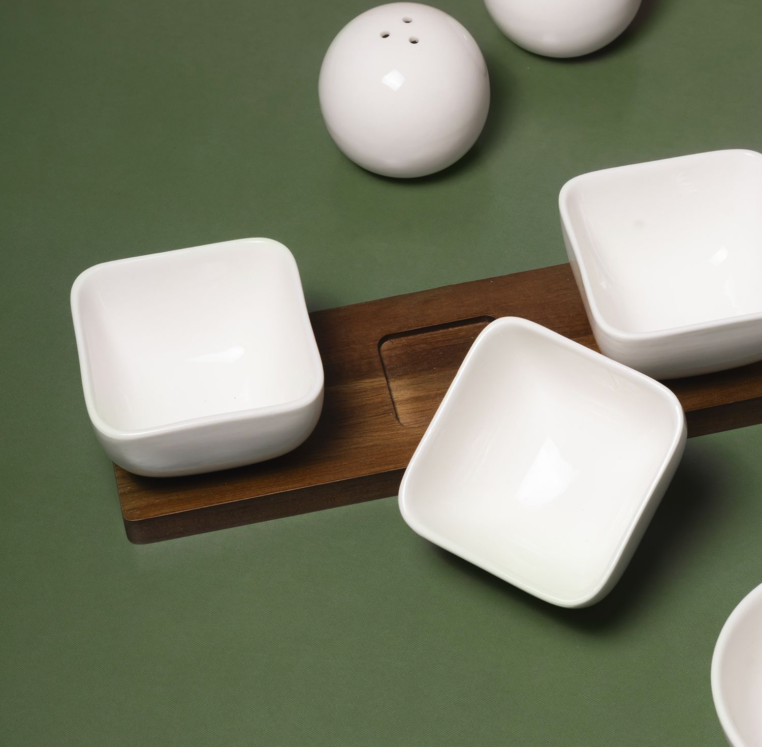 Ona Acacia Aperoset 25x8xH6.5cm 4-piece white Cucina