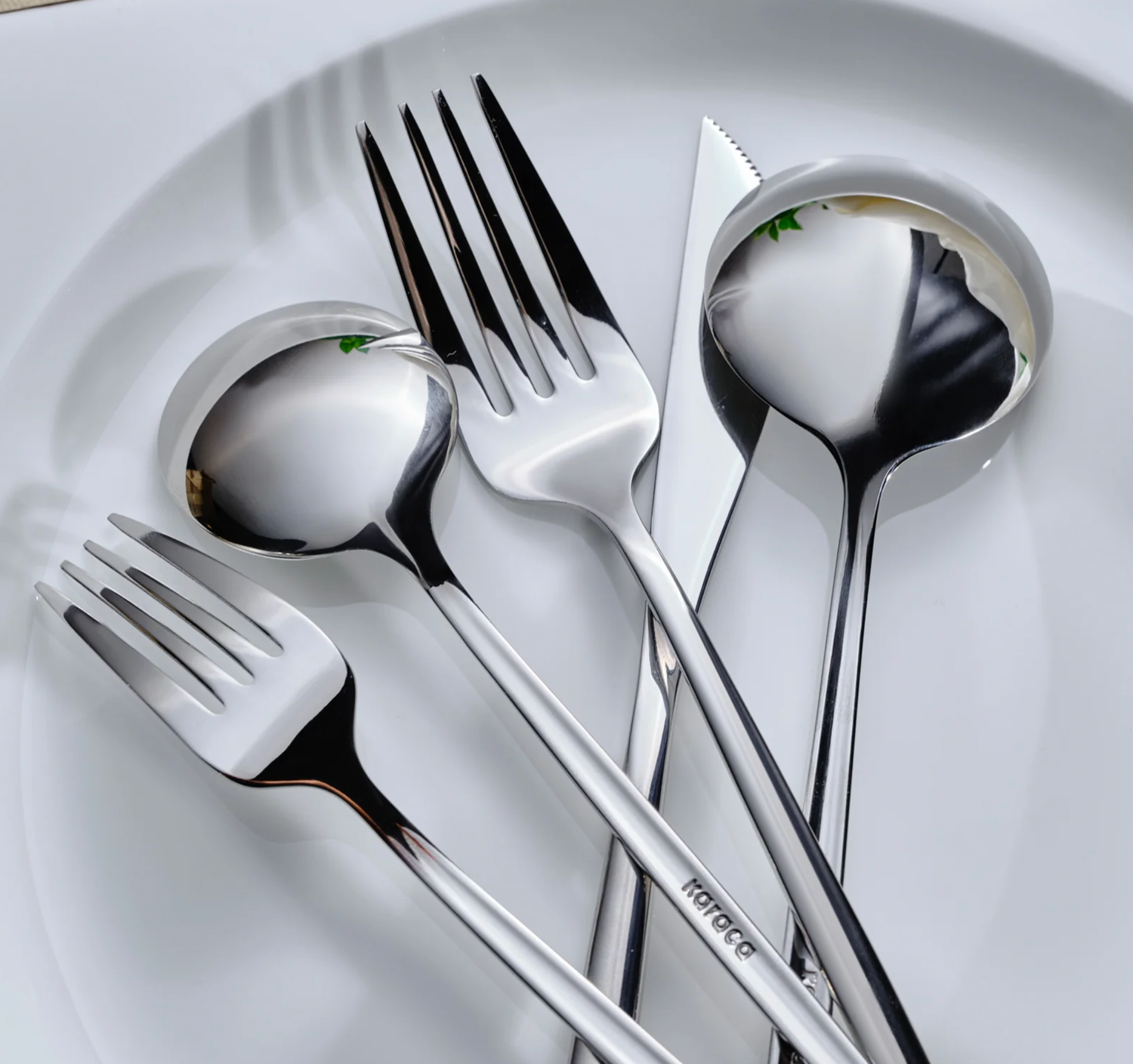 Karaca Orion Platinum 84-Piece Cutlery Set for 12 People