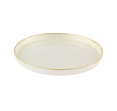 Rexy Plates Set | 21 CM Pearl White Gold 6-Piece