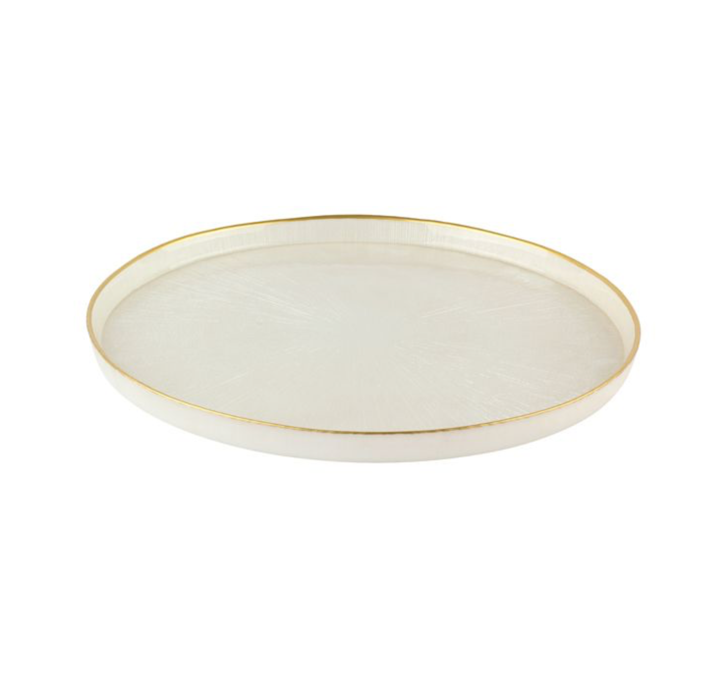 Rexy Plate | 32 CM Pearl White Gold 1-Piece