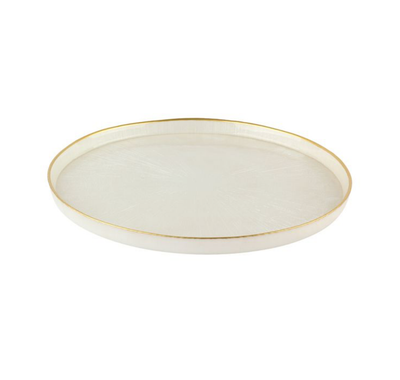 Rexy Plate | 32 CM Pearl White Gold 1-Piece