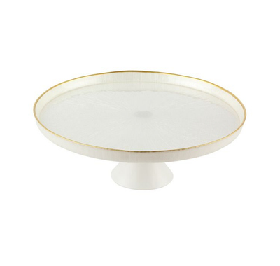 Rexy Patisserie Plate | 32 CM Pearl White Gold