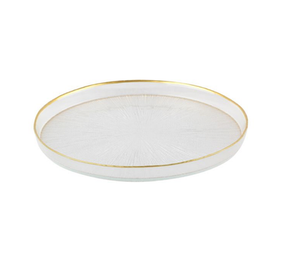 Rexy Plates Set | 21 CM Transparent Gold 6-Piece