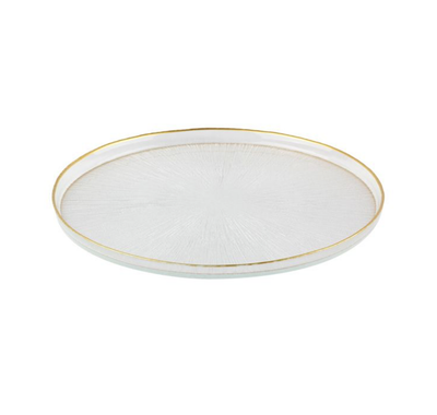 Rexy Plates Set | 28 CM Transparent Gold 6-Piece