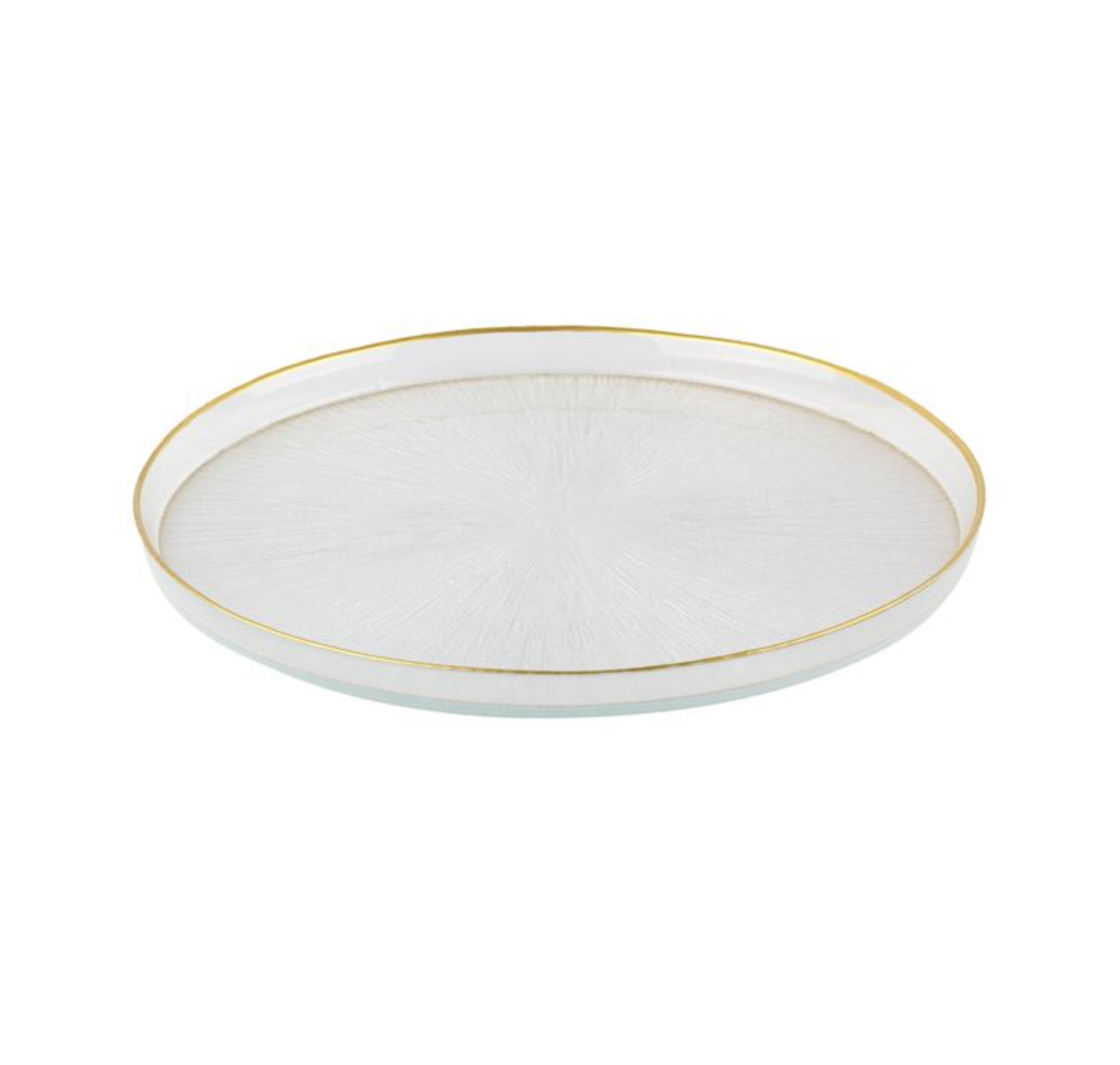 Rexy Plates Set | 32 CM Transparent-Gold 6-Piece