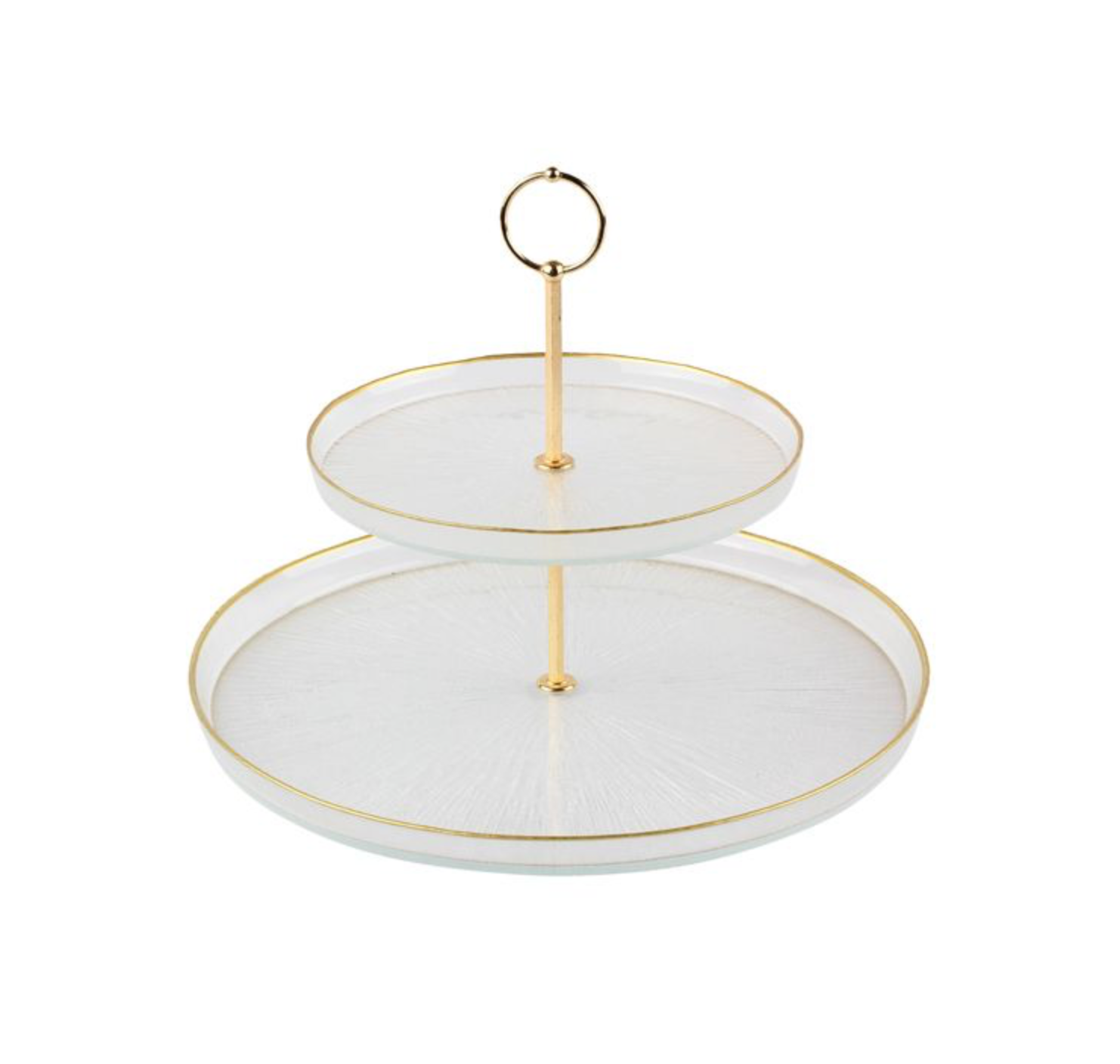Rexy Etagere 2-Layer | 21 - 32 CM Transparent-Gold