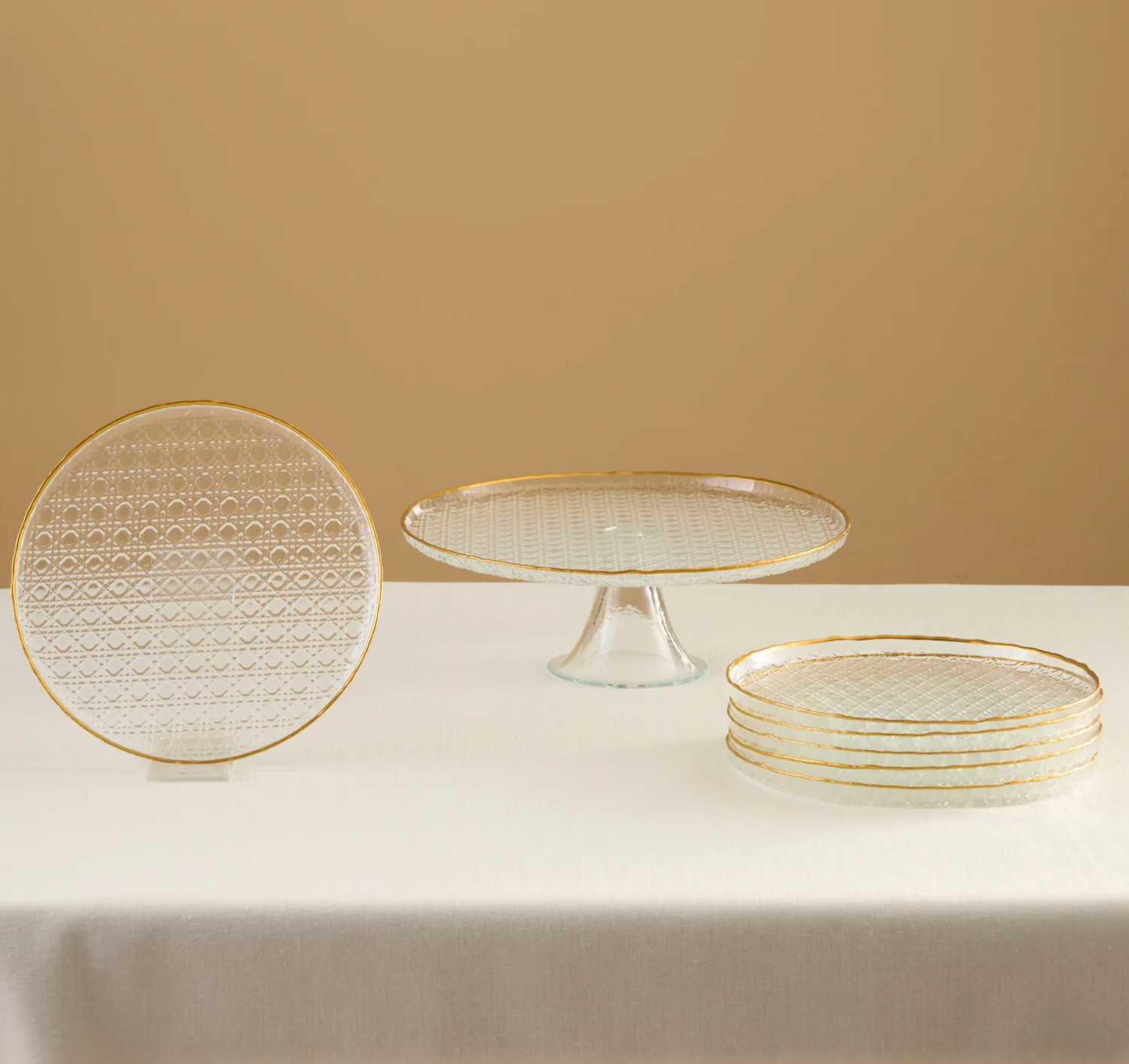 Karaca Rattan Gold 7 Parça Pasta Seti