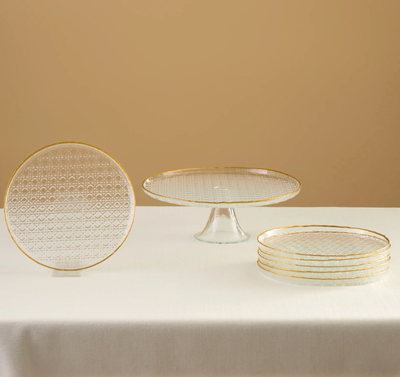 Karaca Rattan Gold 7-Piece Cake Set