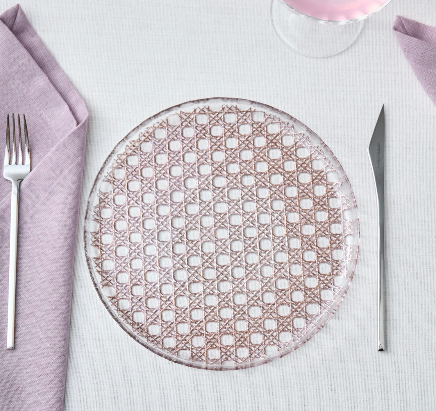 Karaca Rattan Grey Glitter 7-Piece Cake Set