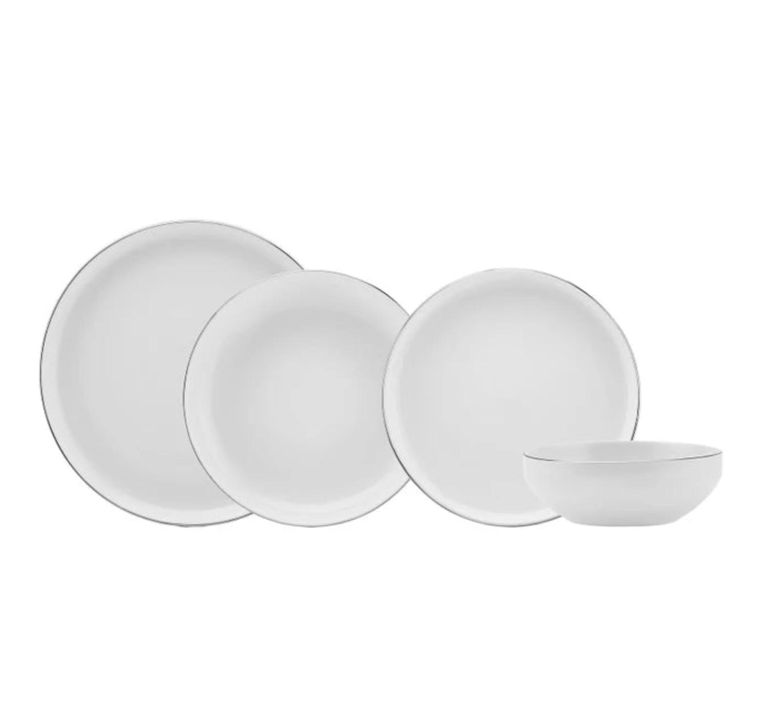 Karaca Streamline New Saturn V2 Platinum 24-Piece Dinnerware Set for 6 Persons