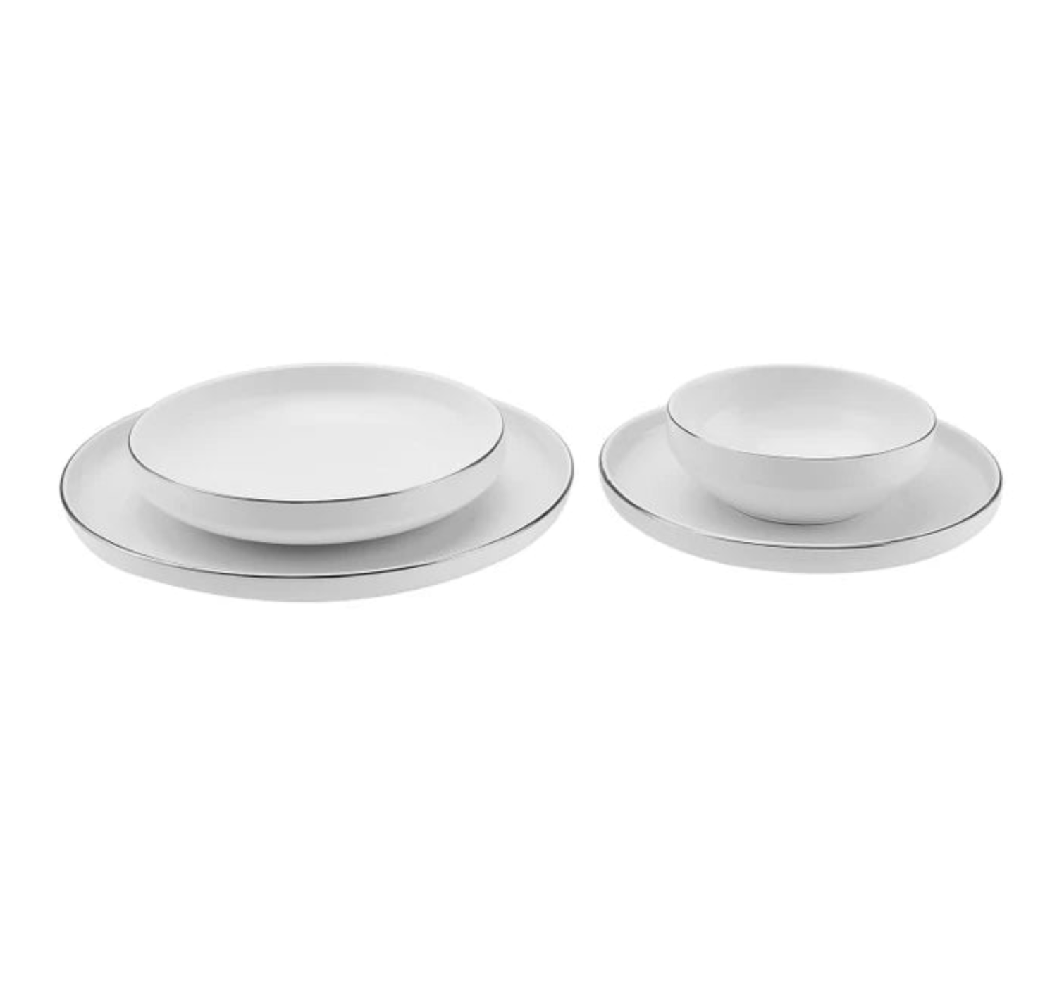 Karaca Streamline New Saturn V2 Platinum 24-Piece Dinnerware Set for 6 Persons