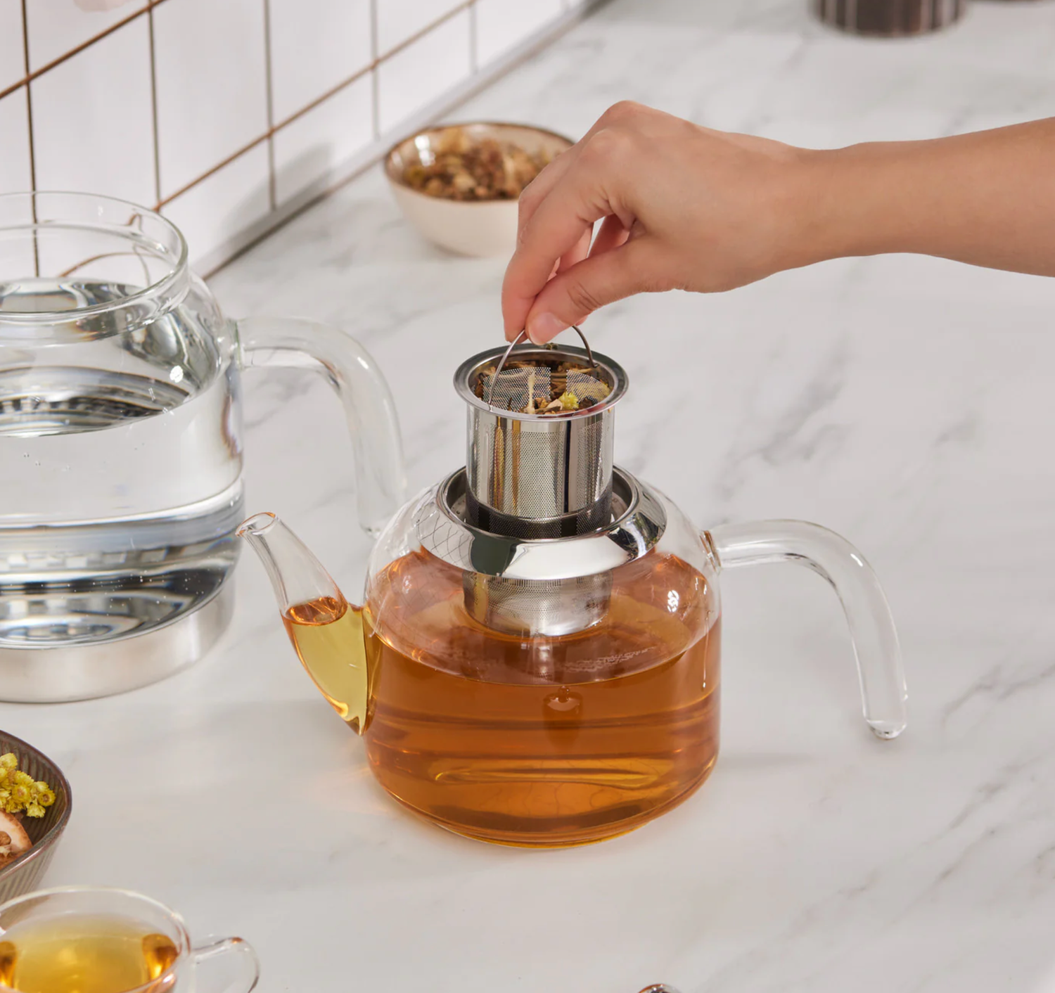 Karaca Panora Glazen Theepot XL