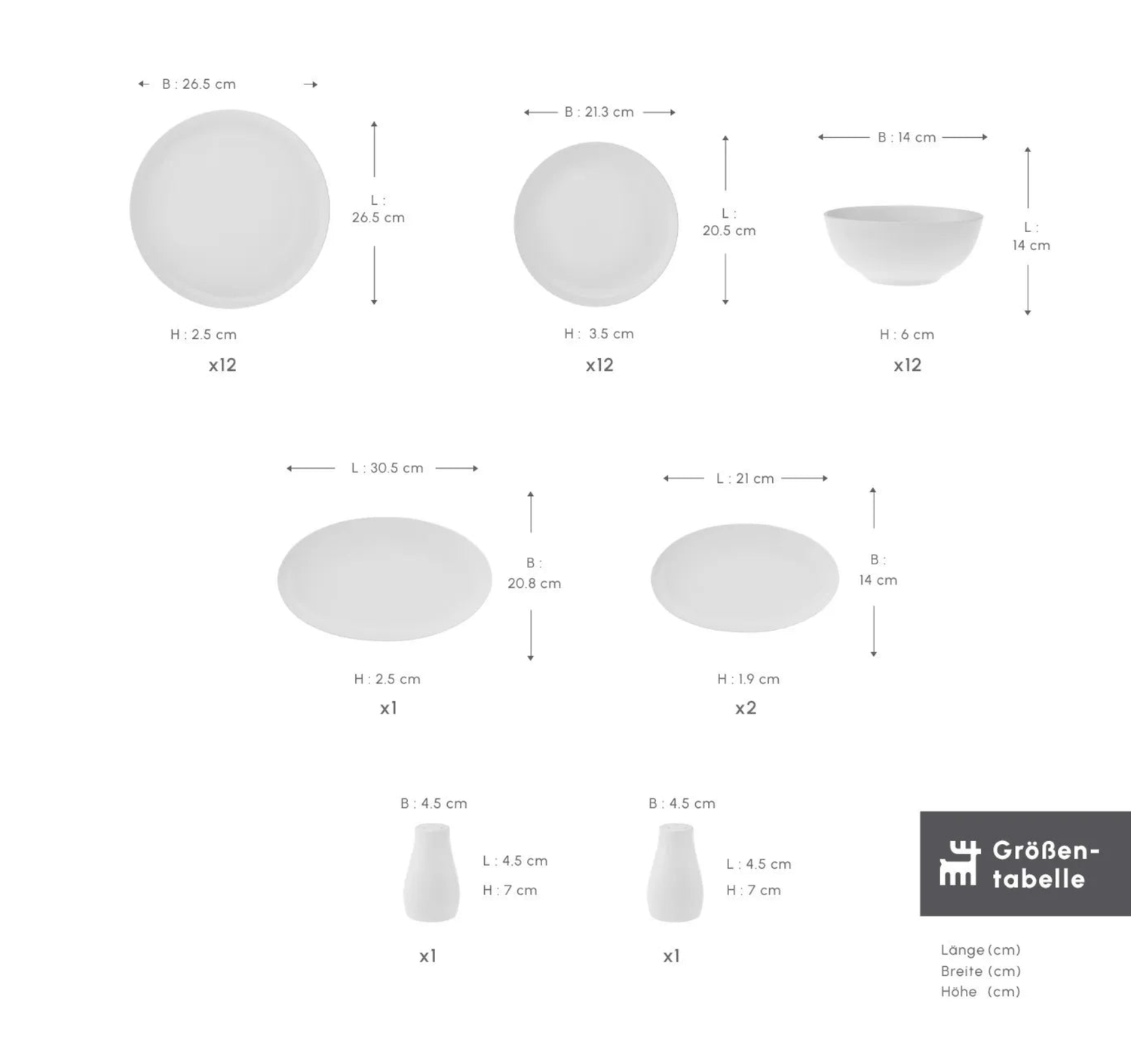 Karaca Forever Bone Allure 41-delige 12-persoons Serviesset