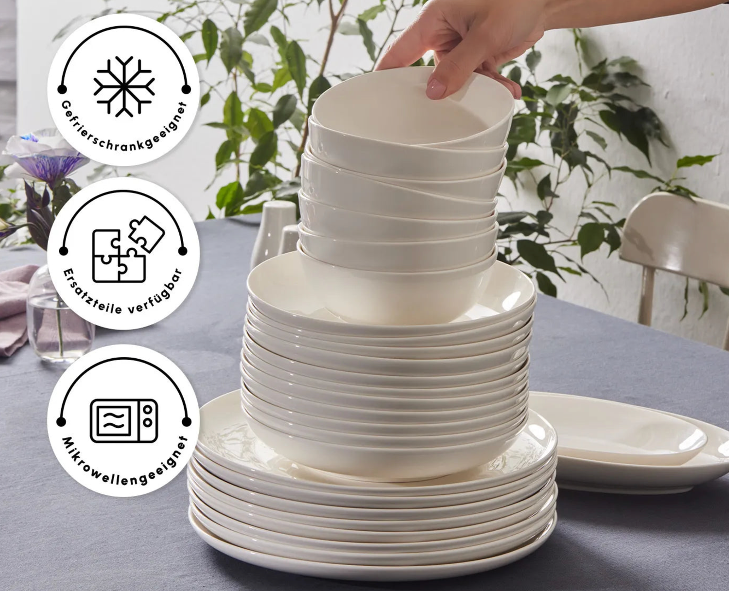 Karaca Forever Bone Allure 41-delige 12-persoons Serviesset